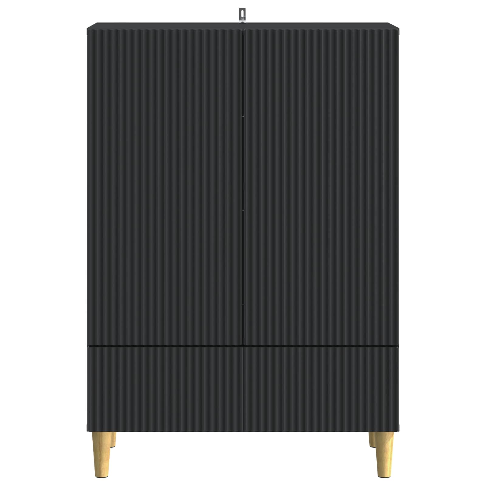 Sideboard Schwarz 66 x 34,5 x 95 cm Holzwerkstoff