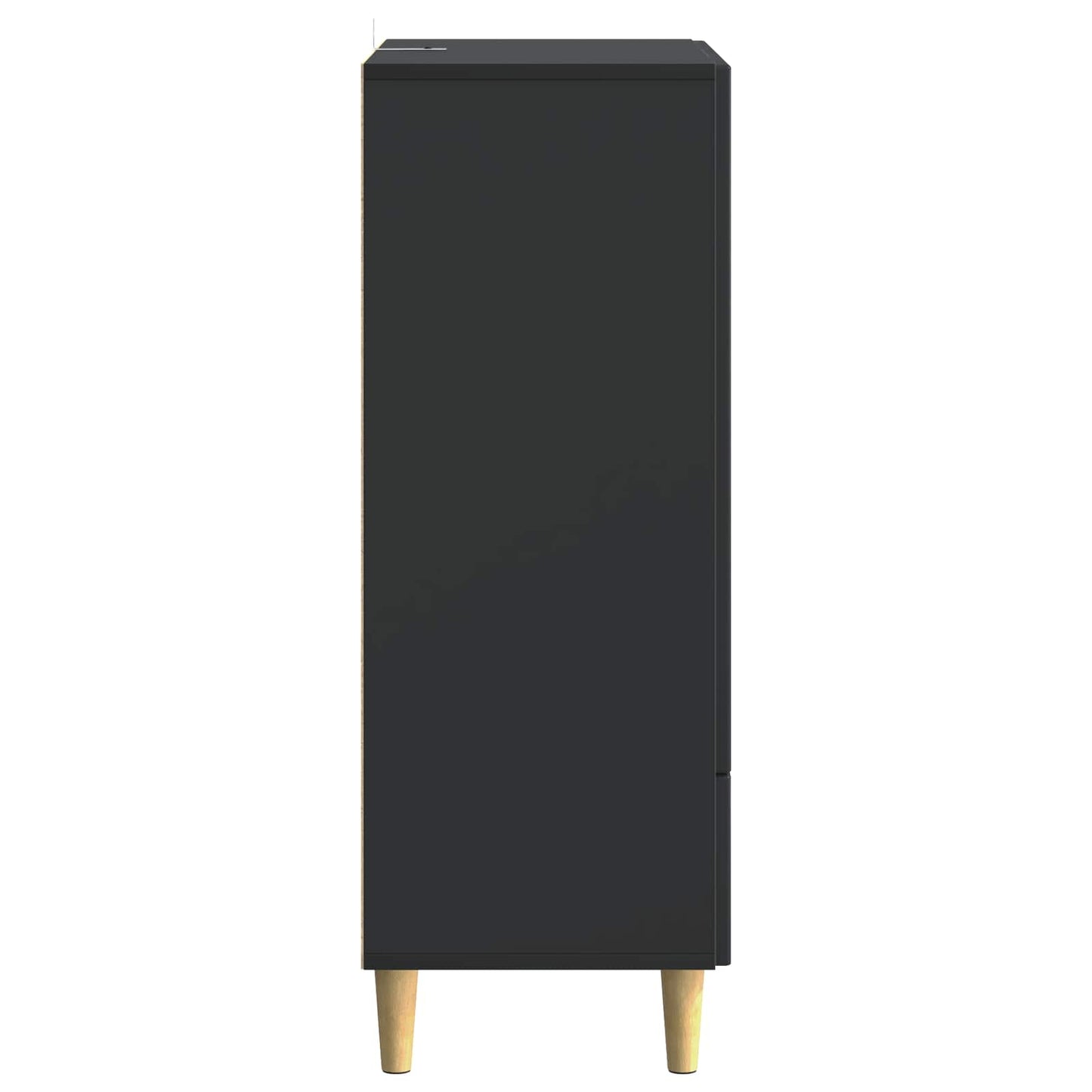 Sideboard Schwarz 66 x 34,5 x 95 cm Holzwerkstoff