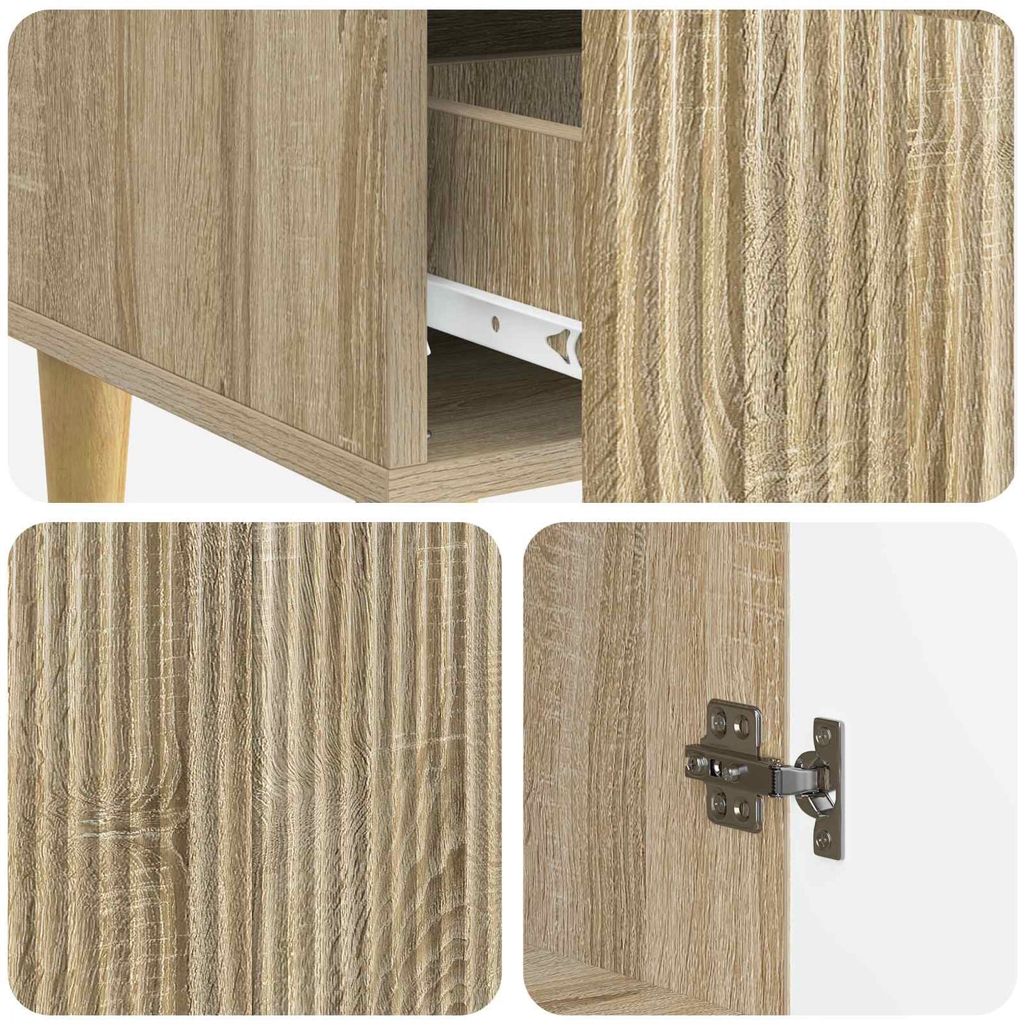 Sideboard Sonoma-Eiche 66 x 34,5 x 95 cm Holzwerkstoff