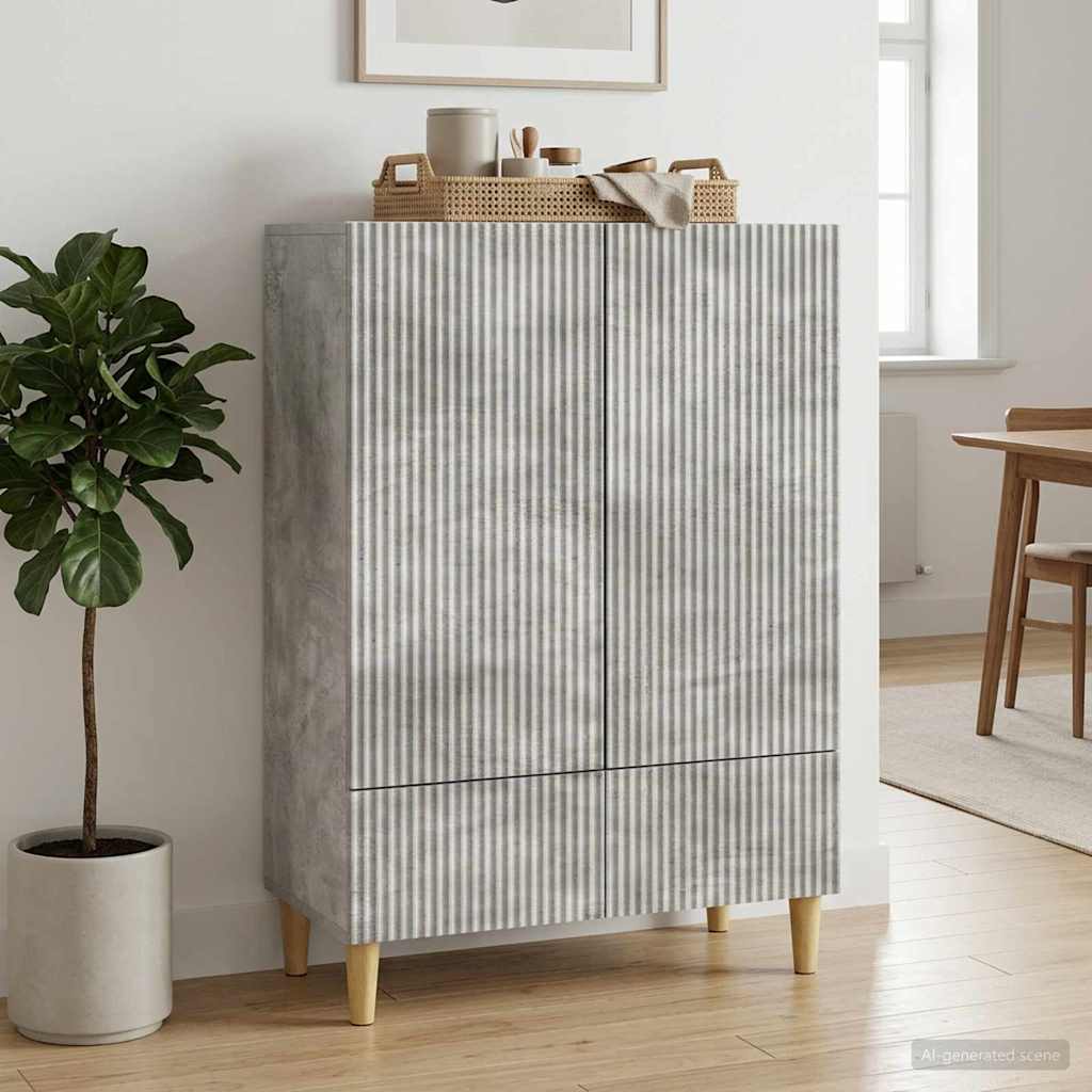 Sideboard Betongrau 66 x 34,5 x 95 cm Holzwerkstoff