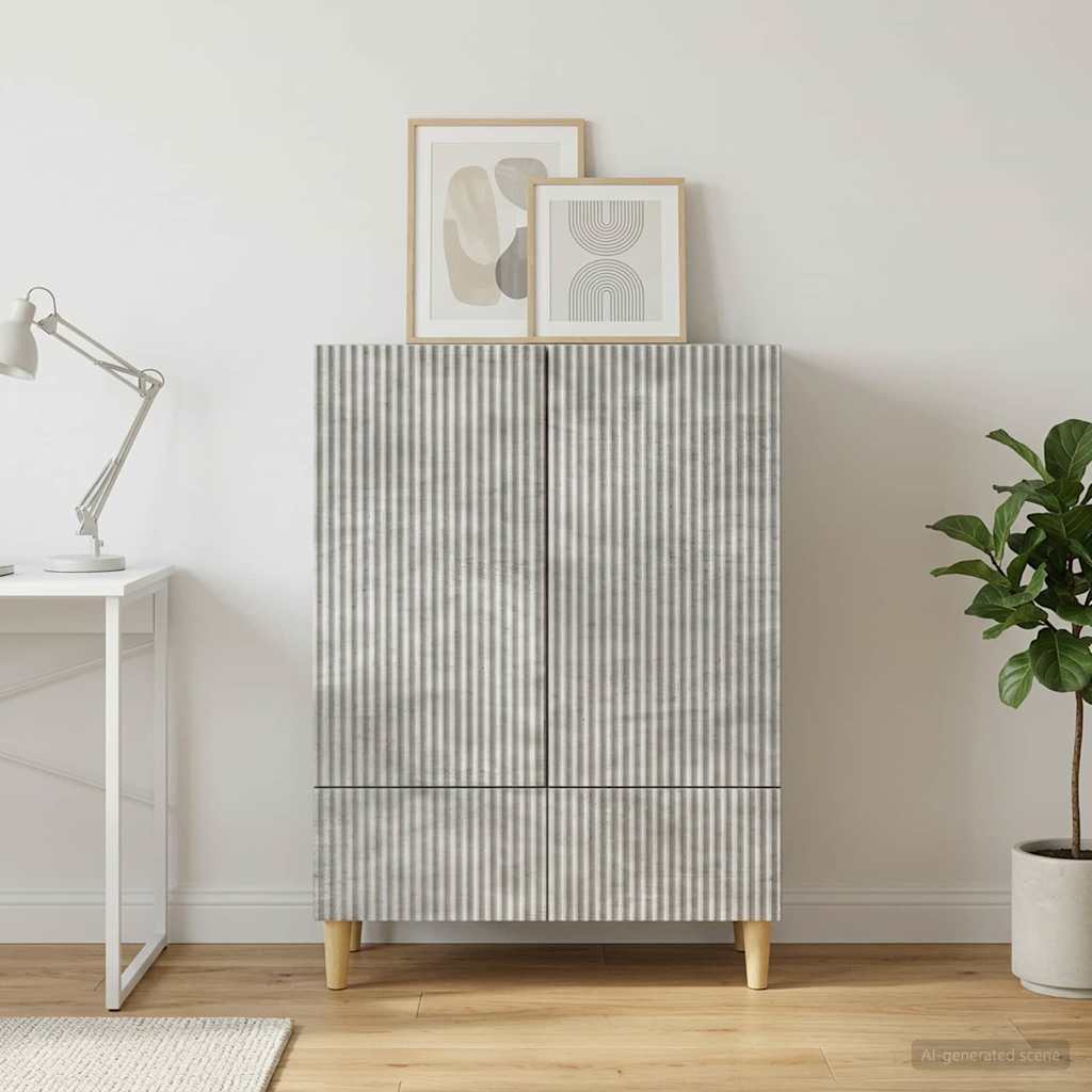 Sideboard Betongrau 66 x 34,5 x 95 cm Holzwerkstoff
