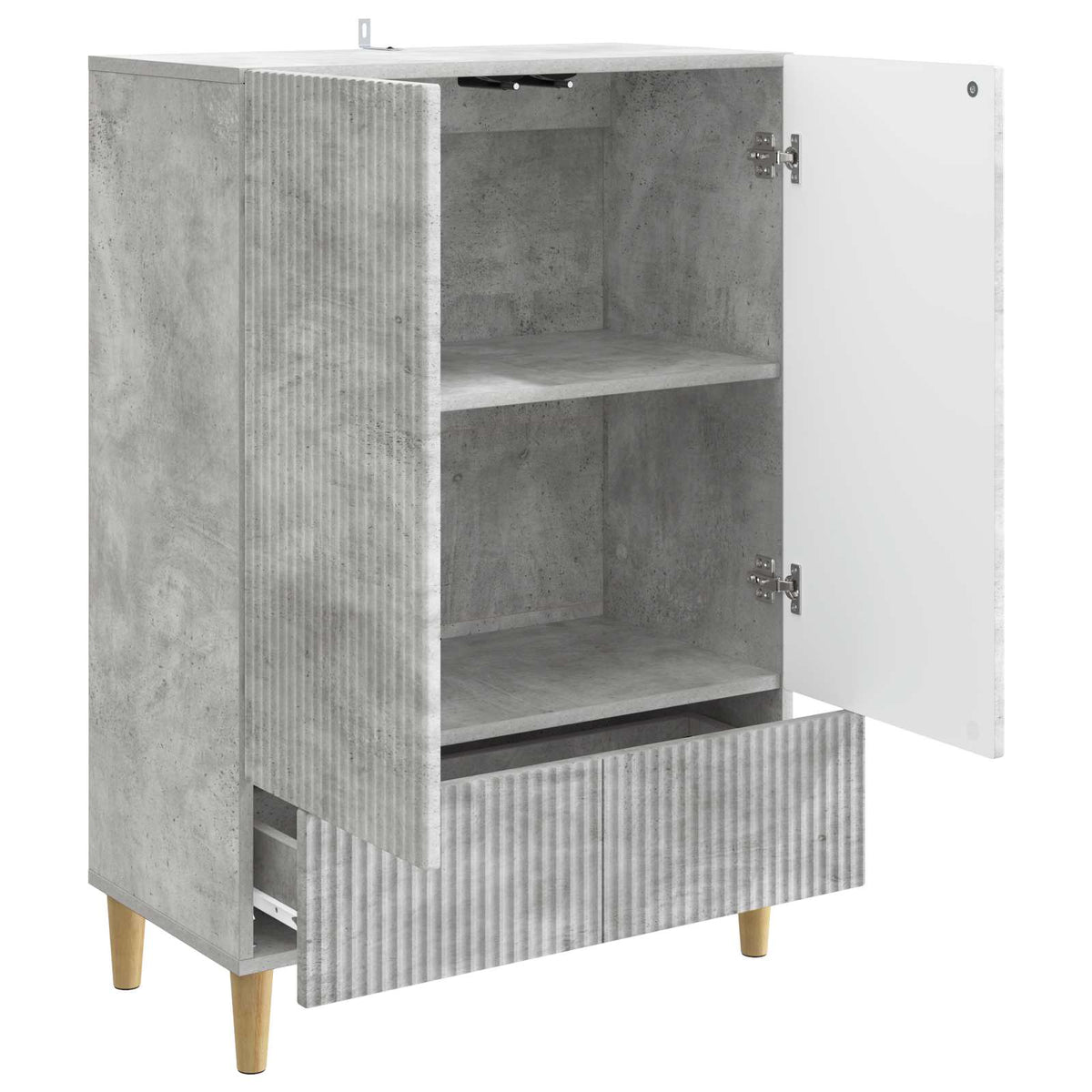 Sideboard Betongrau 66 x 34,5 x 95 cm Holzwerkstoff