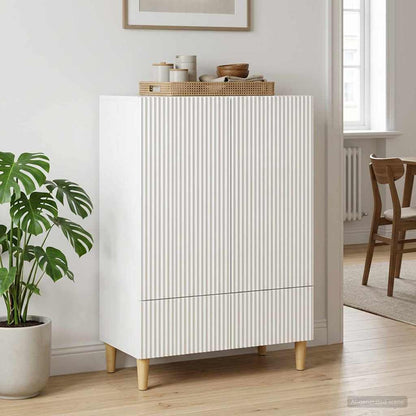 Sideboard Hochglanz Weiß 66 x 34,5 x 95 cm Holzwerkstoff