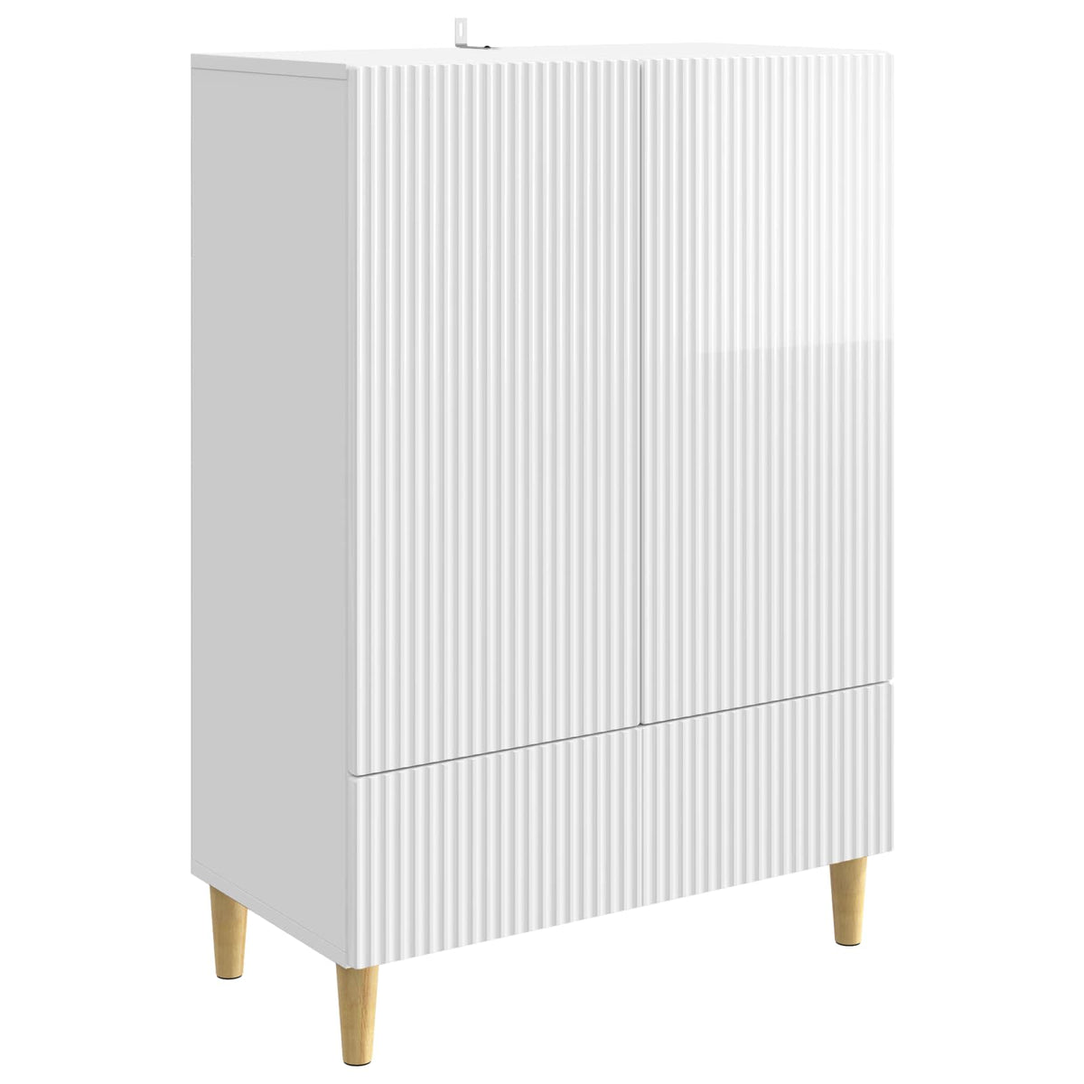 Sideboard Hochglanz Weiß 66 x 34,5 x 95 cm Holzwerkstoff