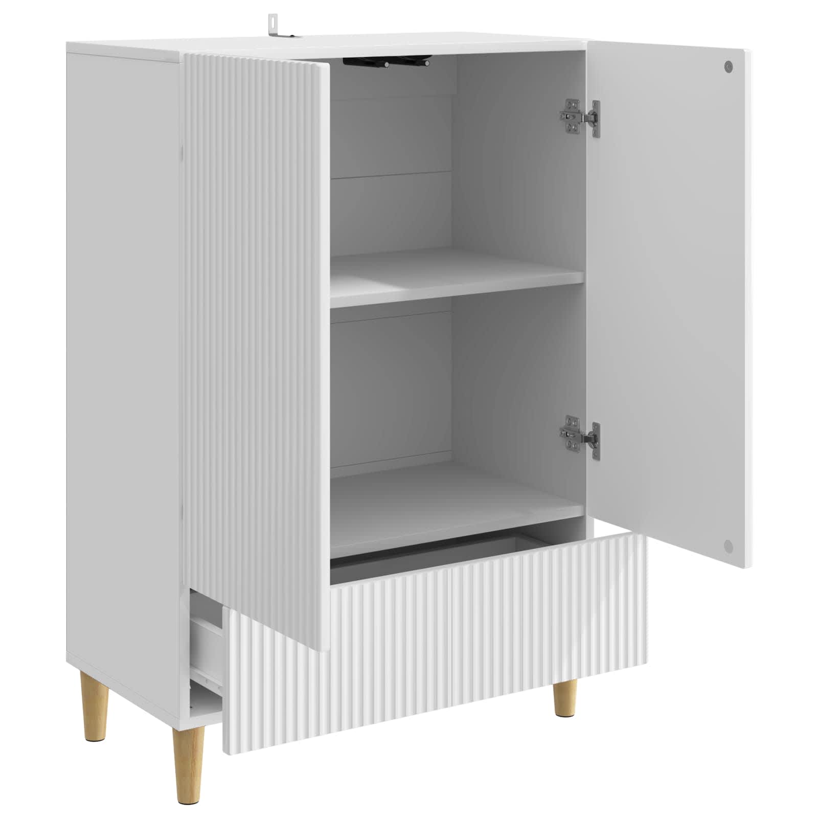 Sideboard Hochglanz Weiß 66 x 34,5 x 95 cm Holzwerkstoff