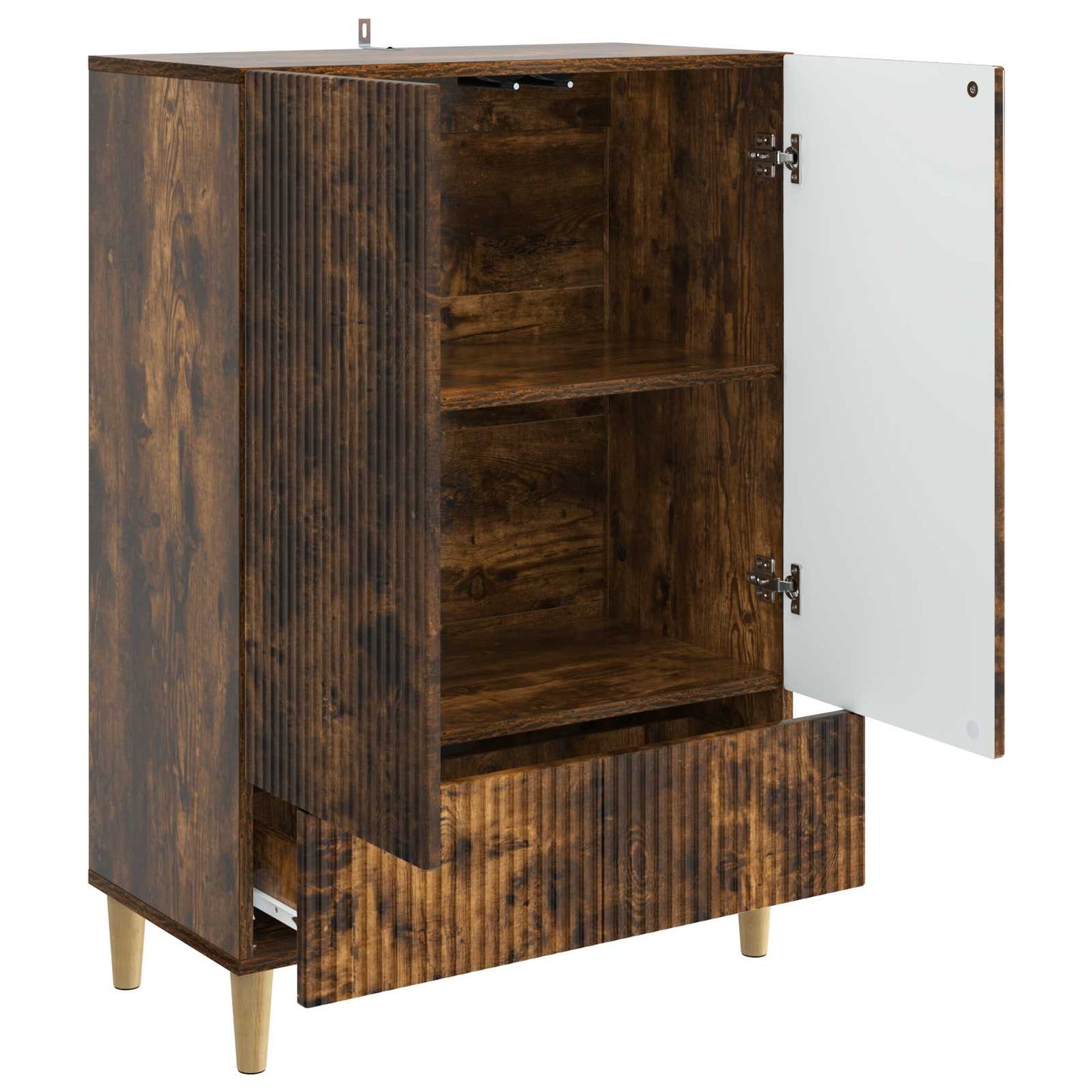 Sideboard Geräucherte Eiche 66 x 34,5 x 95 cm Holzwerkstoff