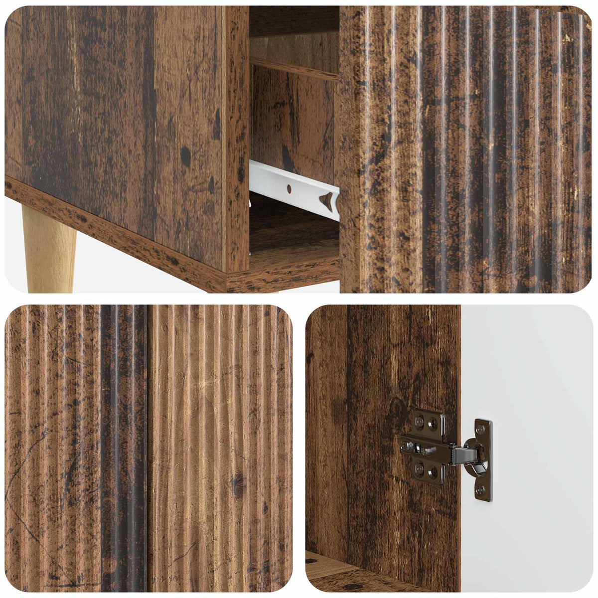 Sideboard Altholz 66 x 34,5 x 95 cm Holzwerkstoff