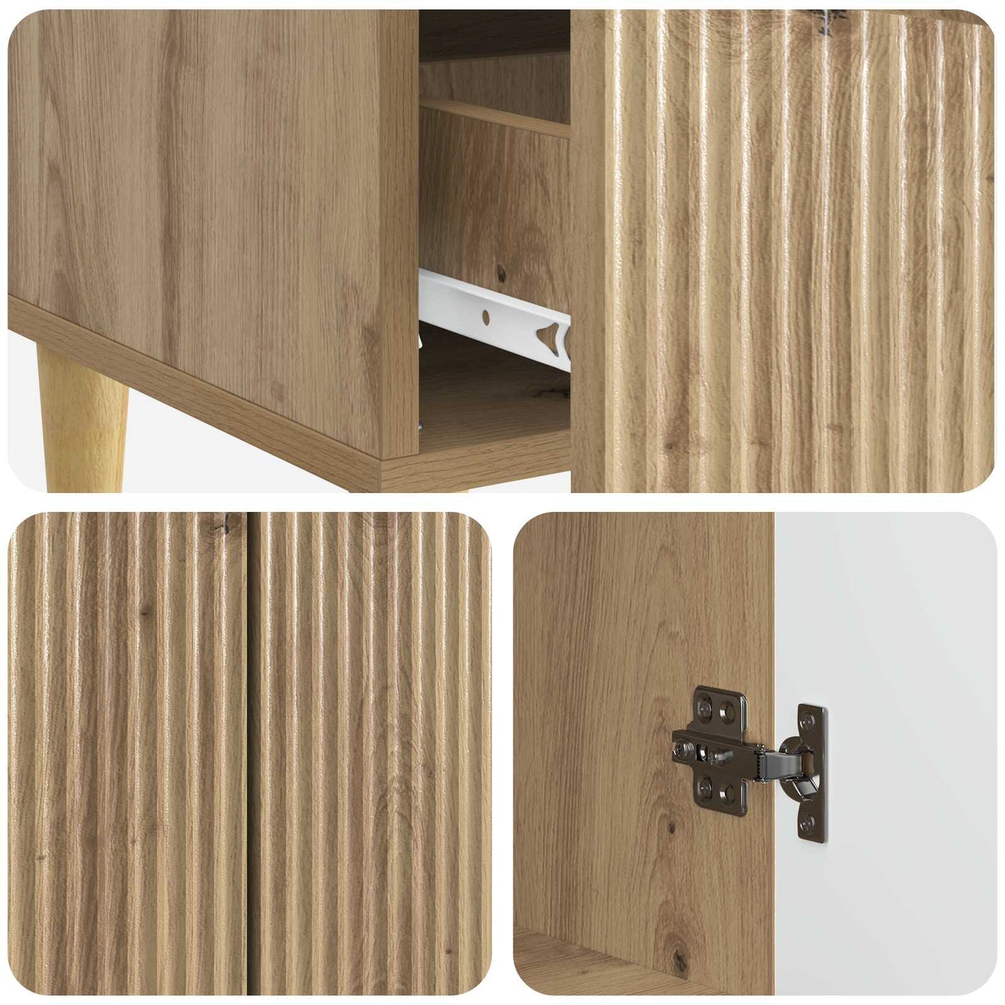 Sideboard Artisan-Eiche 66 x 34,5 x 95 cm Holzwerkstoff