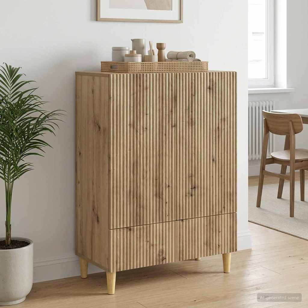Sideboard Artisan-Eiche 66 x 34,5 x 95 cm Holzwerkstoff