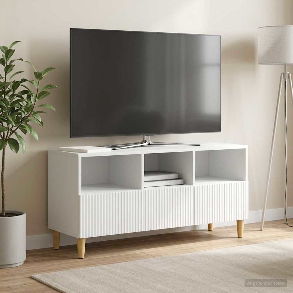 TV-Schränk mit Schubladen Weiß 102 x 34,5 x 50 cm Holzwerkstoff