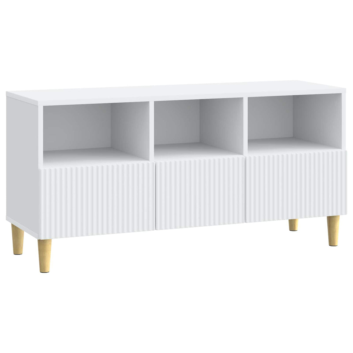 TV-Schränk mit Schubladen Weiß 102 x 34,5 x 50 cm Holzwerkstoff