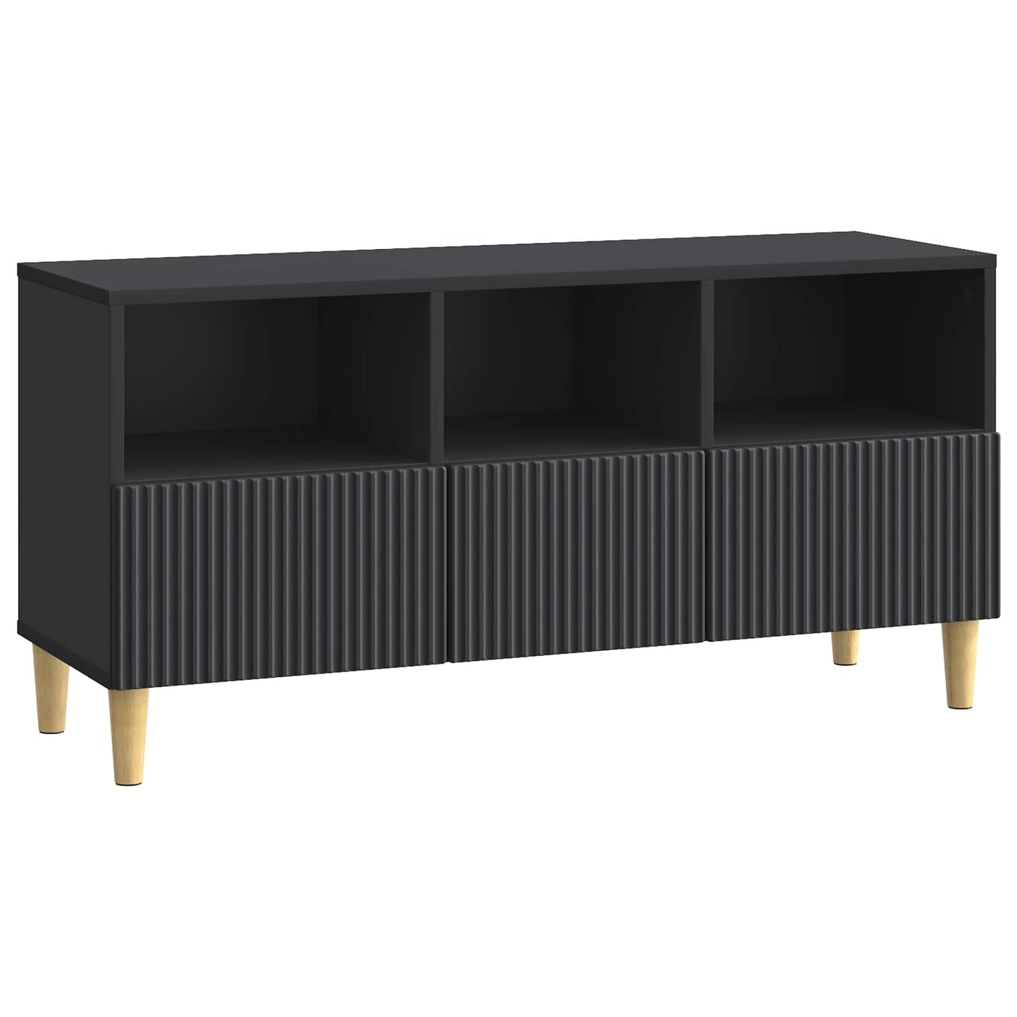 TV-Schränk 102 x 34,5 x 50 cm Schwarz Holzwerkstoff