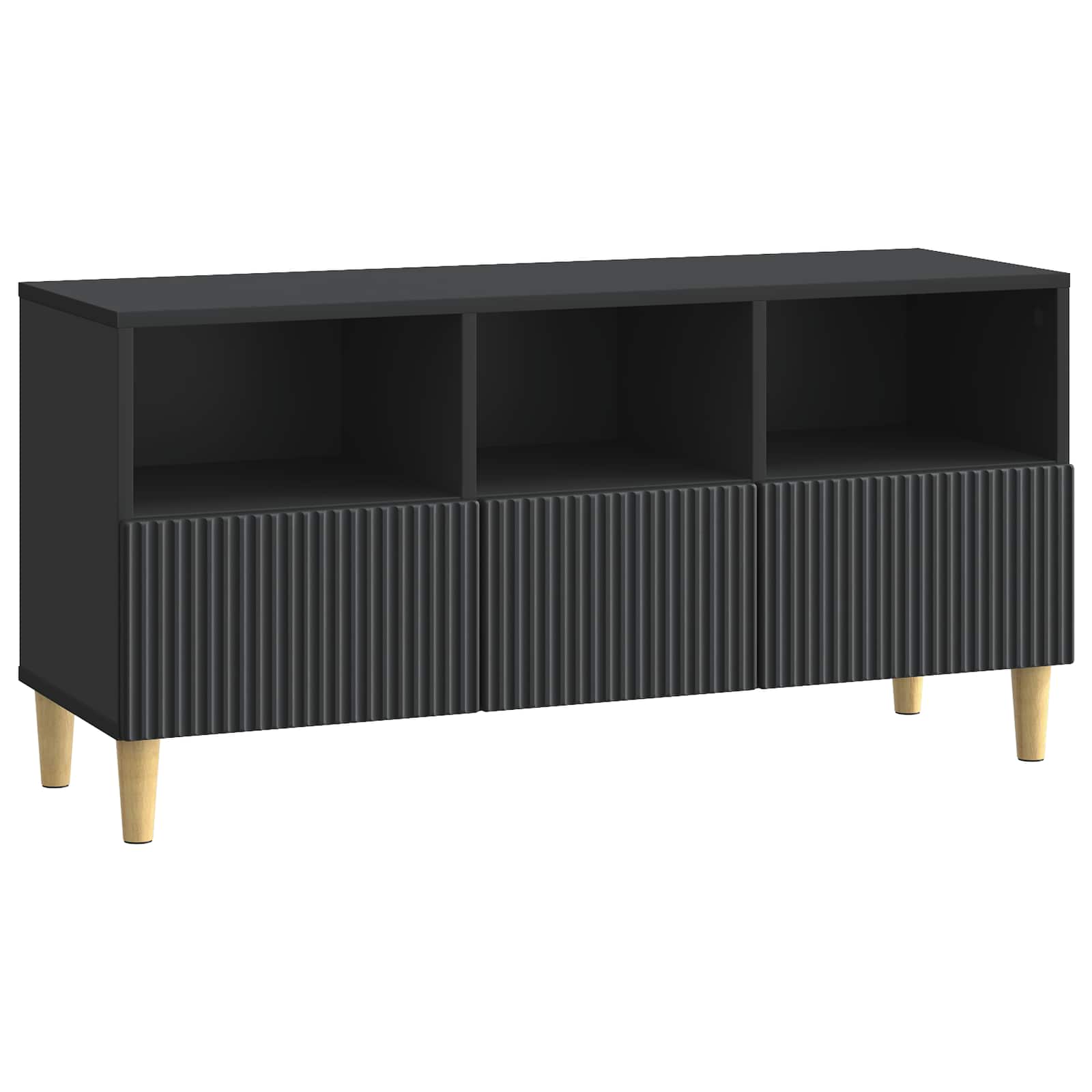 TV-Schränk 102 x 34,5 x 50 cm Schwarz Holzwerkstoff