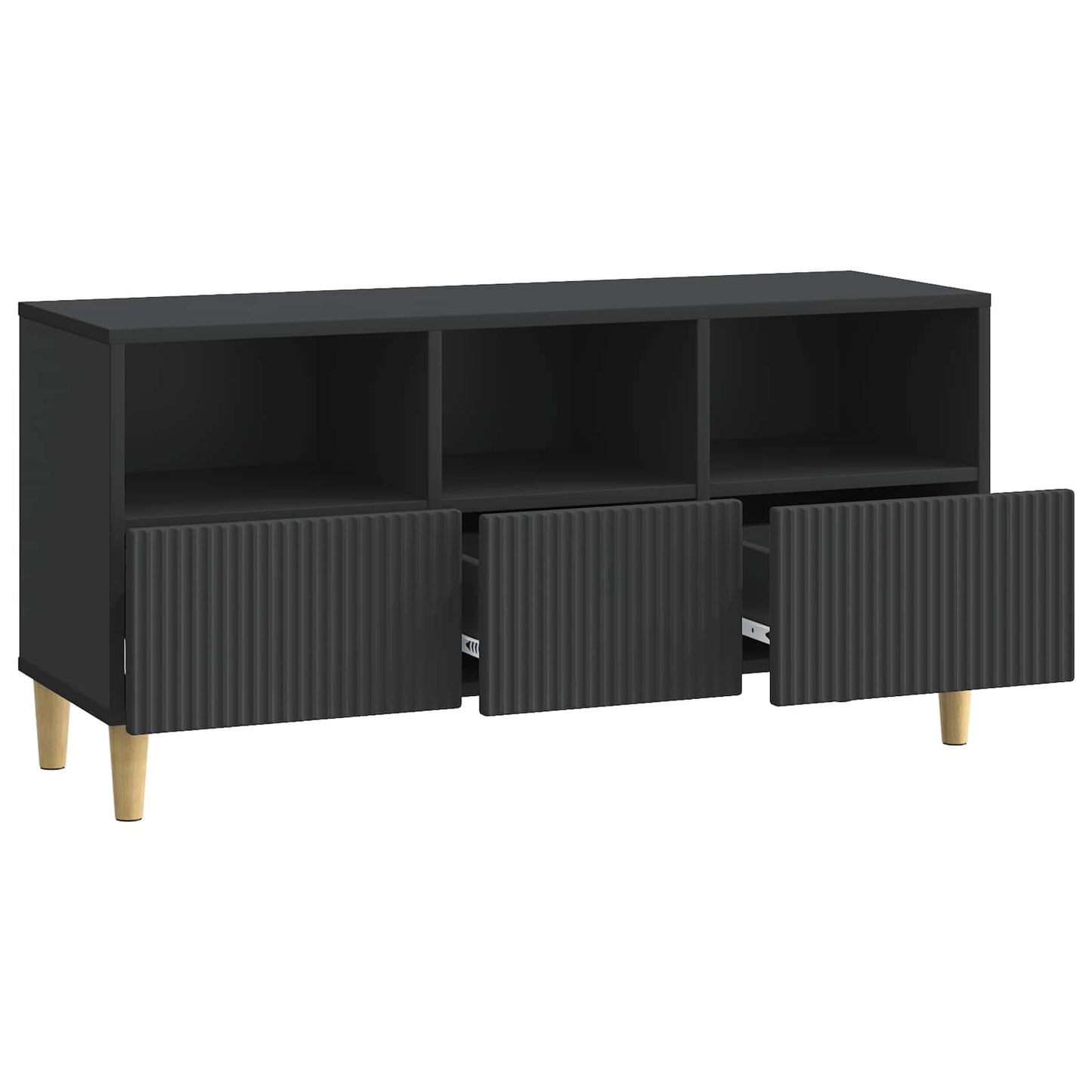 TV-Schränk 102 x 34,5 x 50 cm Schwarz Holzwerkstoff