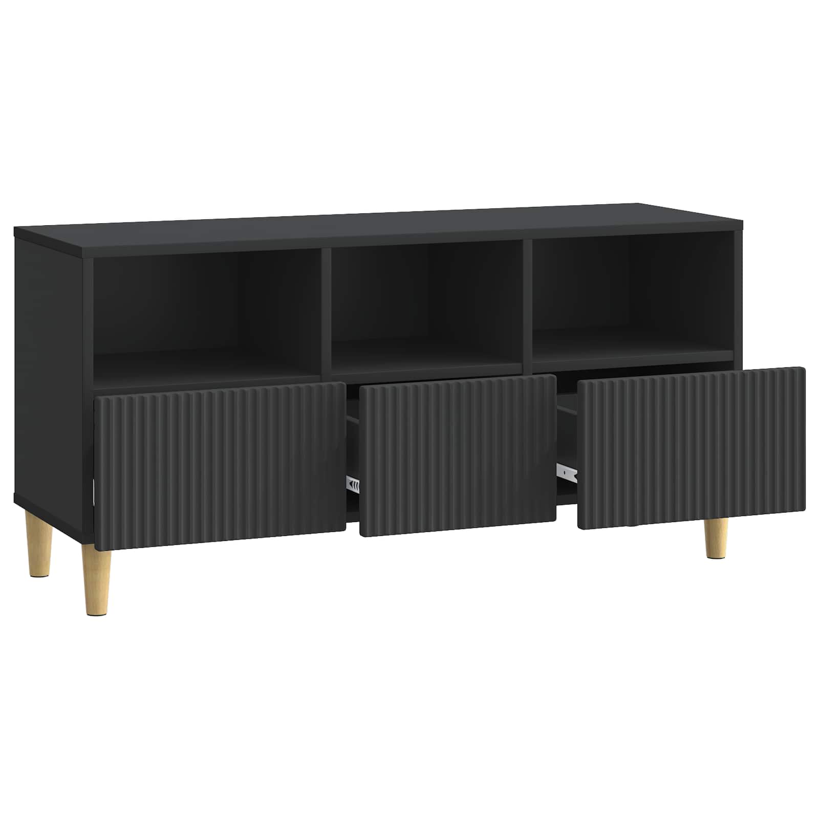 TV-Schränk 102 x 34,5 x 50 cm Schwarz Holzwerkstoff