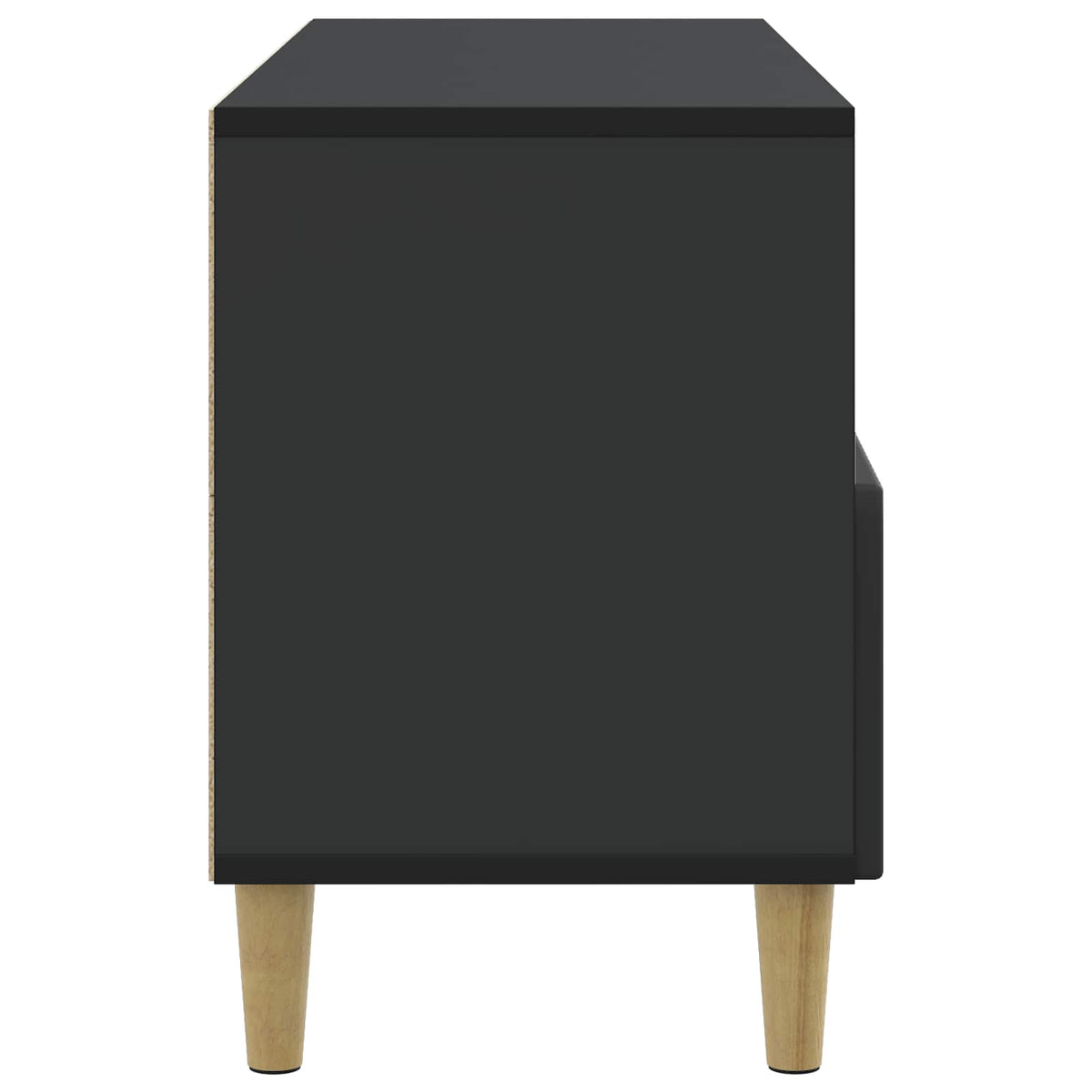TV-Schränk 102 x 34,5 x 50 cm Schwarz Holzwerkstoff