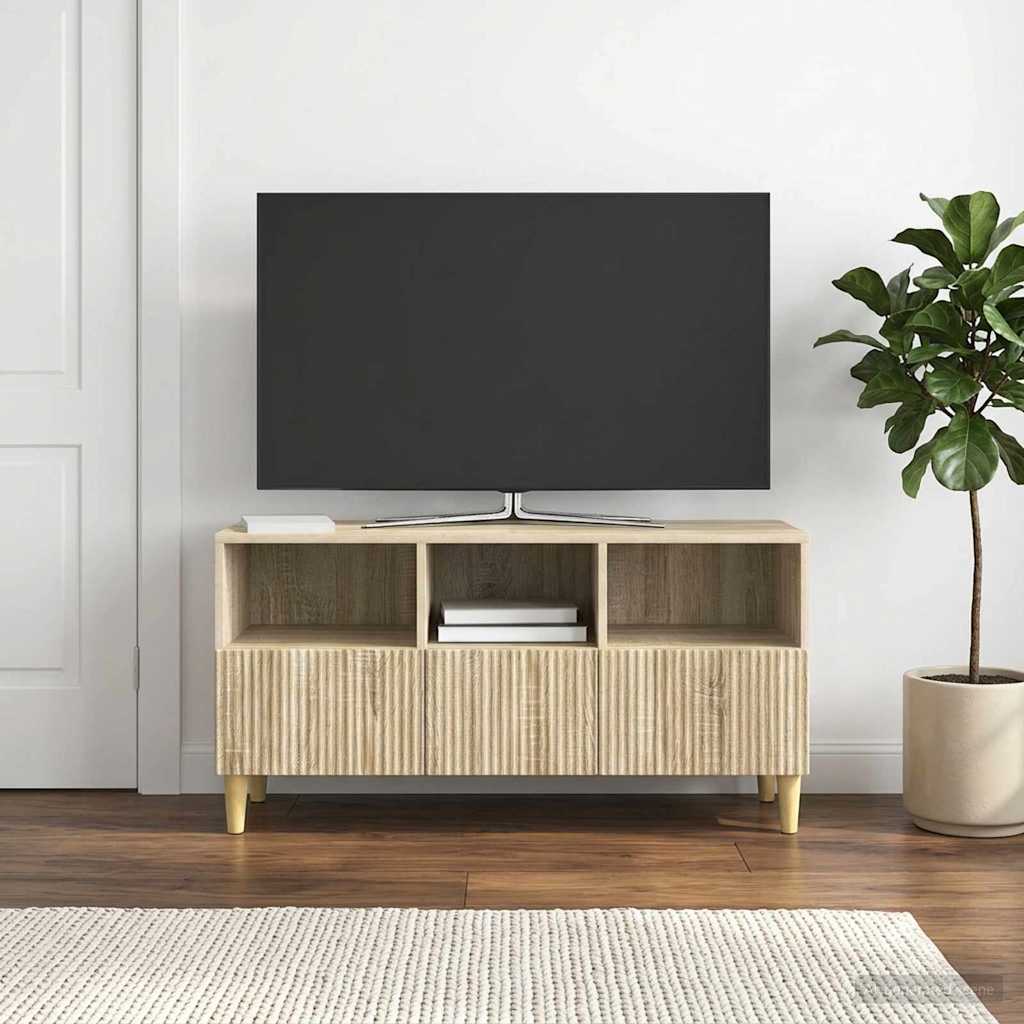 TV-Schränk 102 x 34,5 x 50 cm Sonoma-Eiche Holzwerkstoff