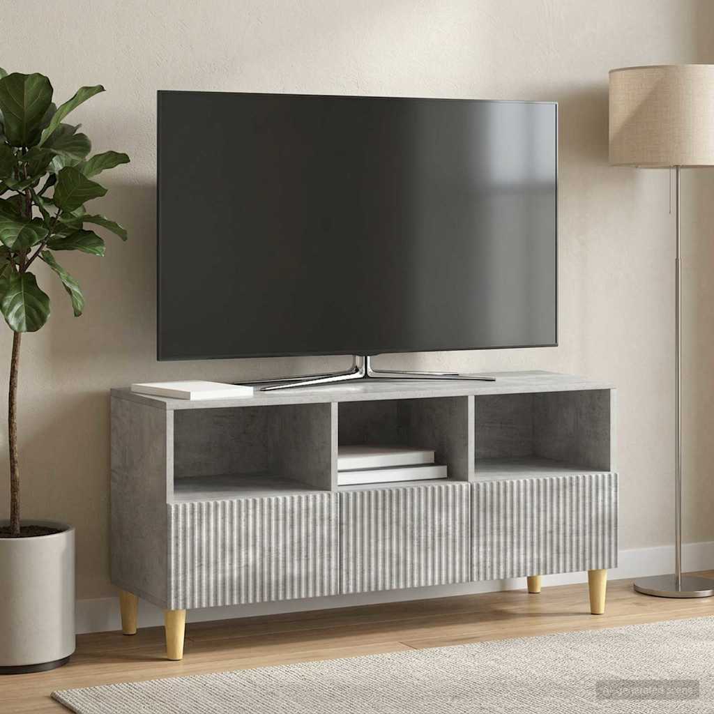 TV-Schränk 102 x 34,5 x 50 cm Betongrau Holzwerkstoff
