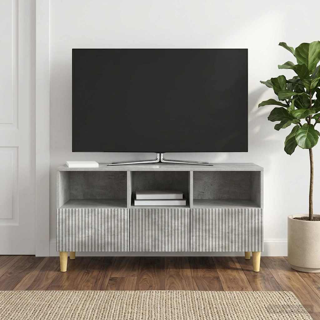 TV-Schränk 102 x 34,5 x 50 cm Betongrau Holzwerkstoff