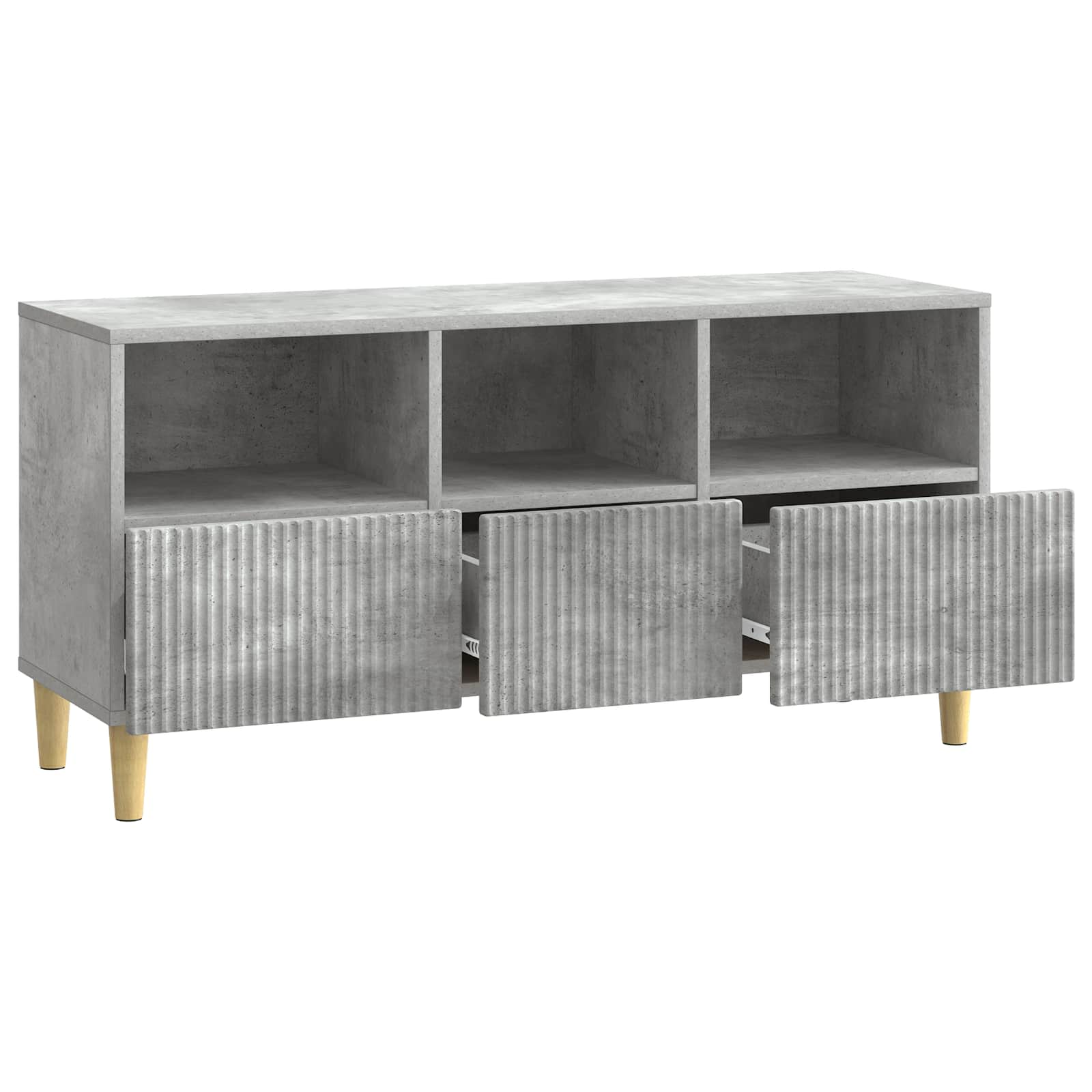 TV-Schränk 102 x 34,5 x 50 cm Betongrau Holzwerkstoff