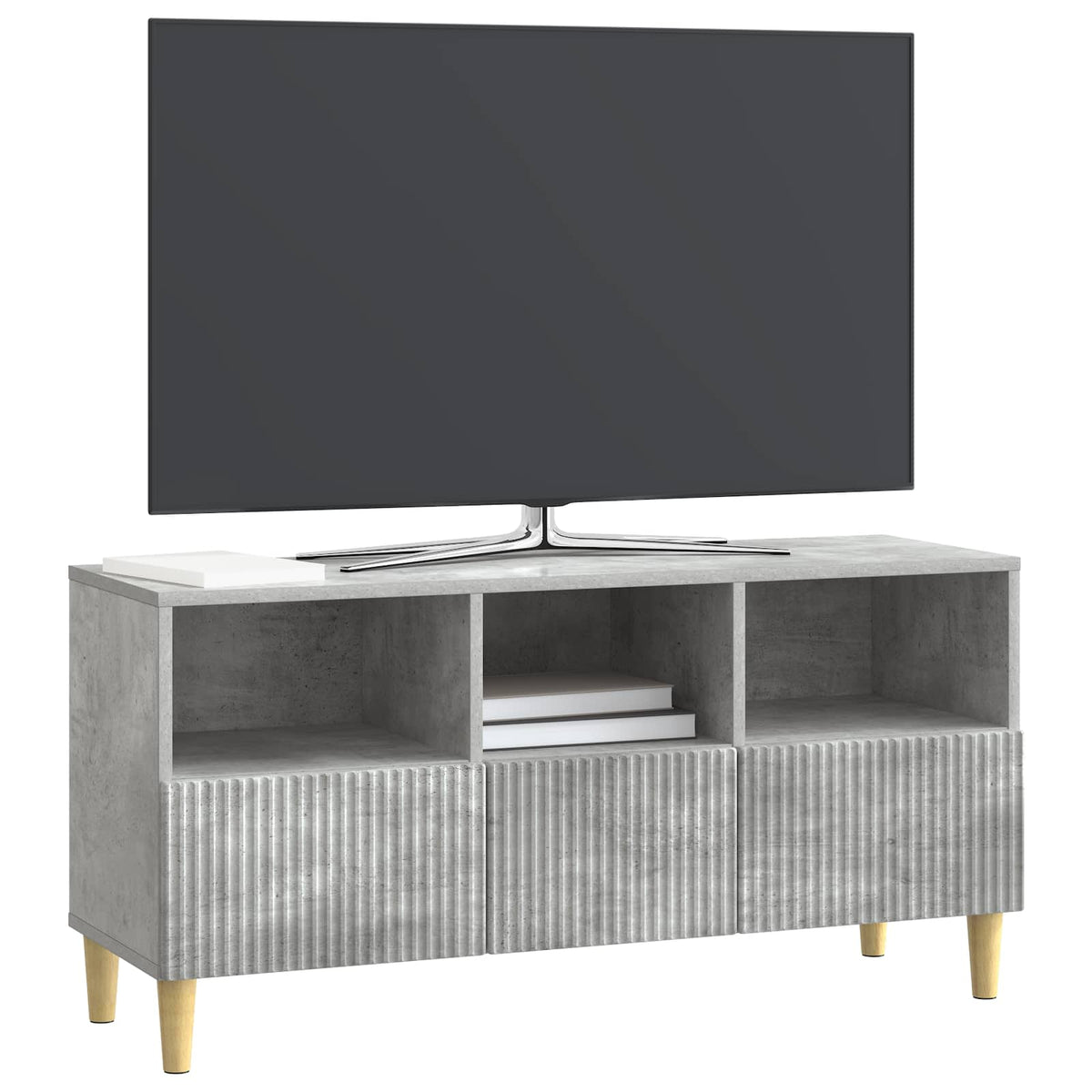 TV-Schränk 102 x 34,5 x 50 cm Betongrau Holzwerkstoff