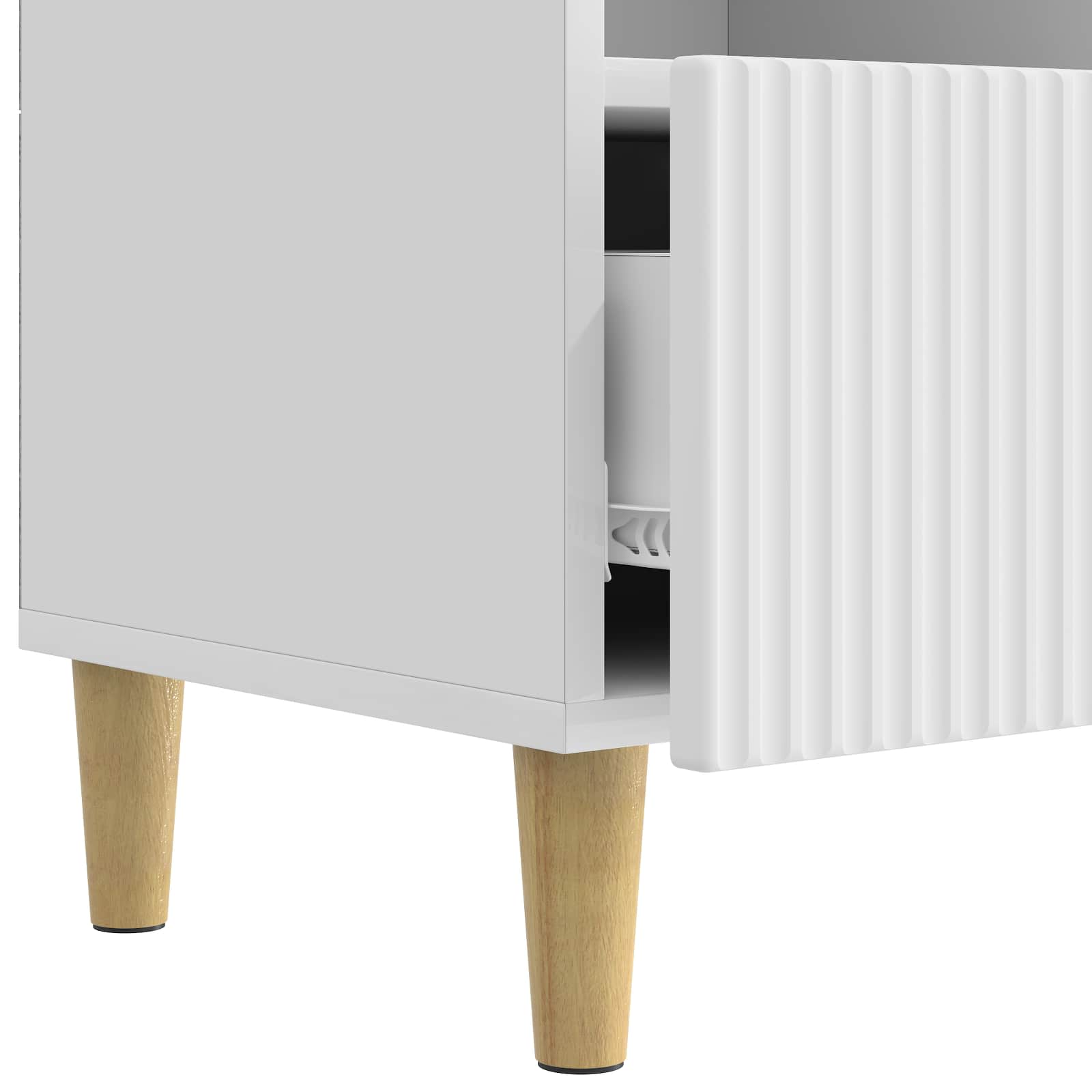 TV-Schränk 102 x 34,5 x 50 cm Hochglanz Weiß Holzwerkstoff