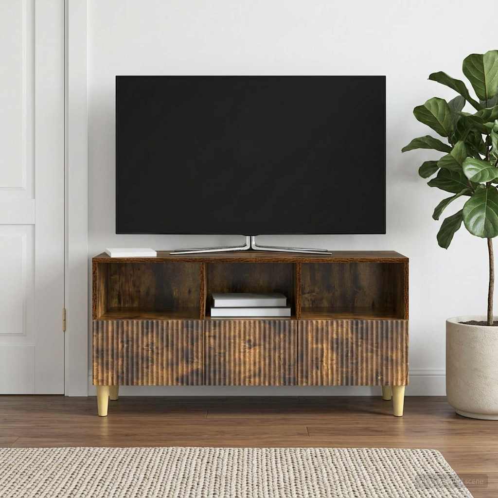 TV-Schränk 102 x 34,5 x 50 cm Räuchereiche Holzwerkstoff