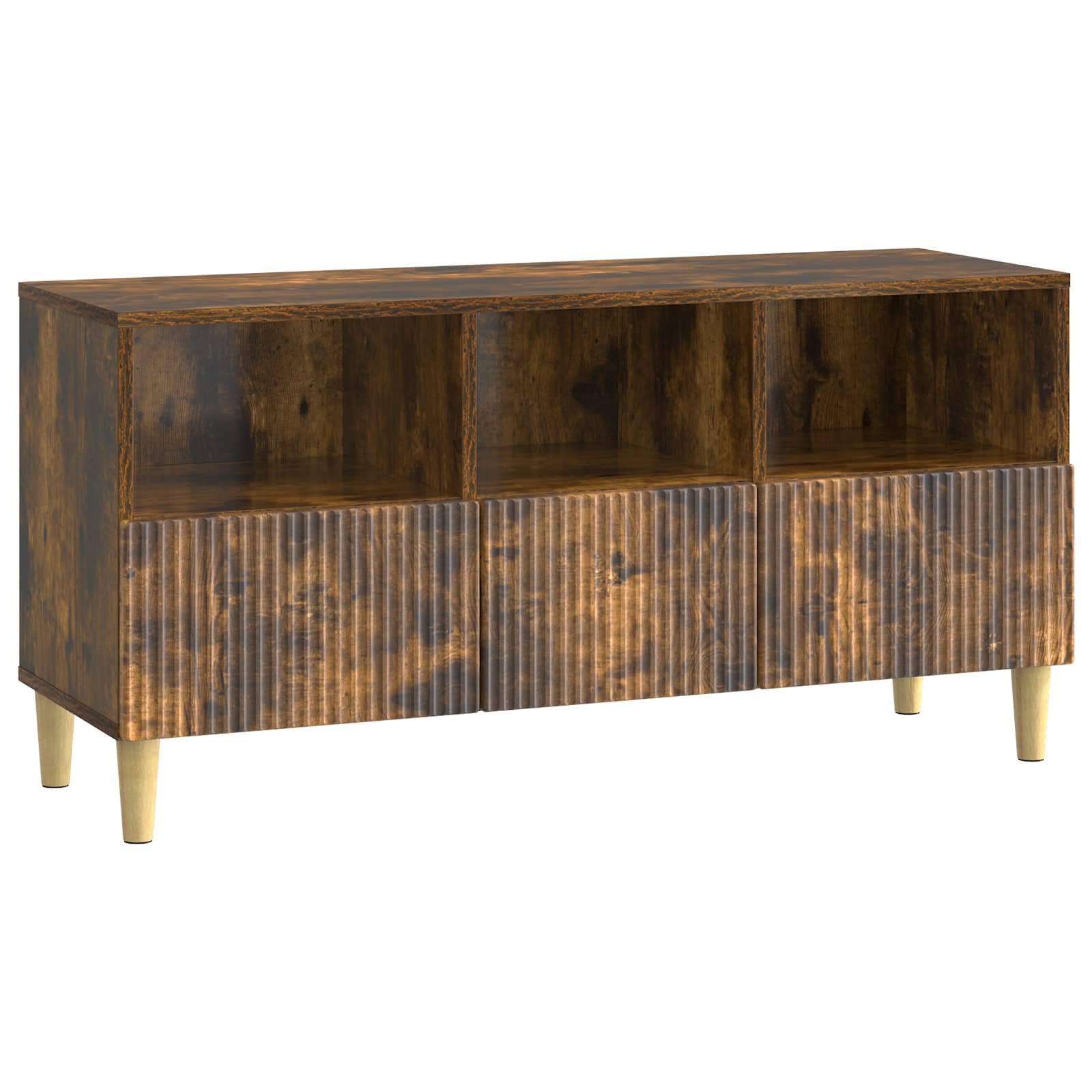 TV-Schränk 102 x 34,5 x 50 cm Räuchereiche Holzwerkstoff