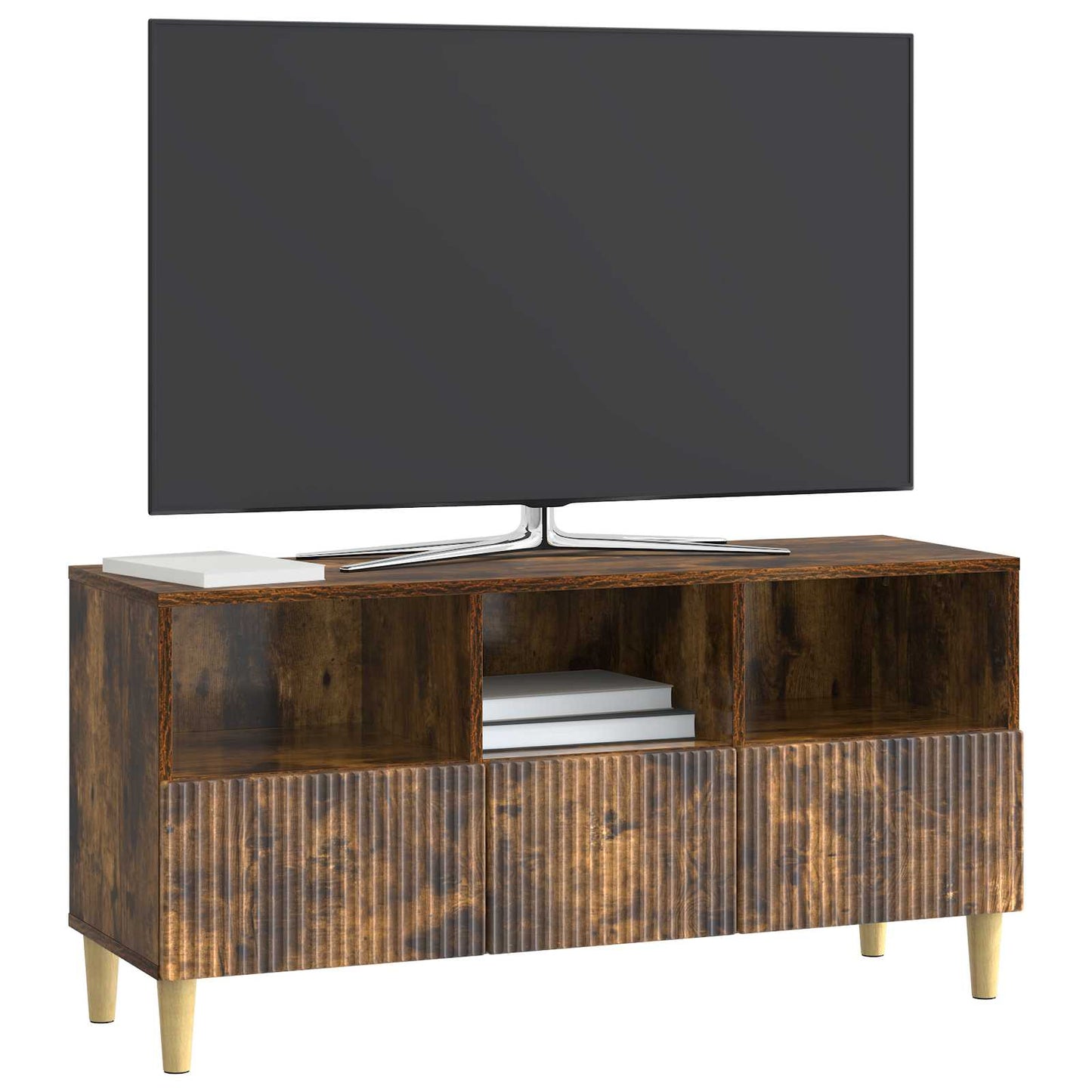 TV-Schränk 102 x 34,5 x 50 cm Räuchereiche Holzwerkstoff