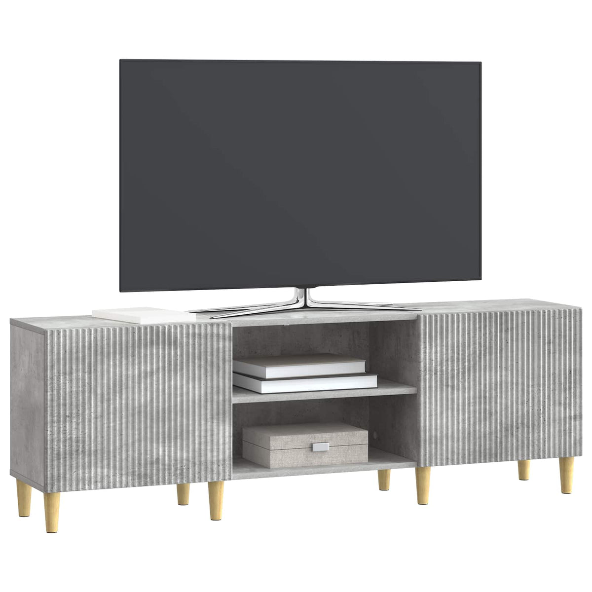 TV-Schränk Betongrau 150 x 31 x 50 cm Holzwerkstoff
