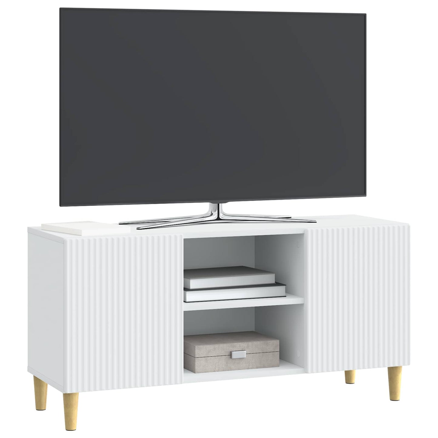 TV-Schränk Weiß 102 x 34,5 x 50 cm Holzwerkstoff