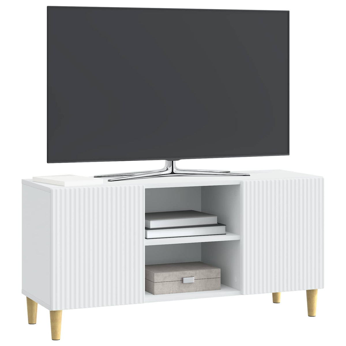 TV-Schränk Weiß 102 x 34,5 x 50 cm Holzwerkstoff