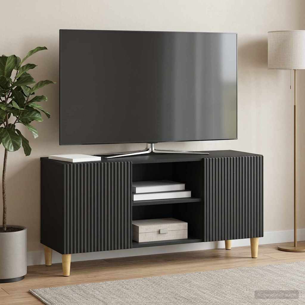 TV-Schränk 102 x 34,5 x 50 cm Schwarz Holzwerkstoff