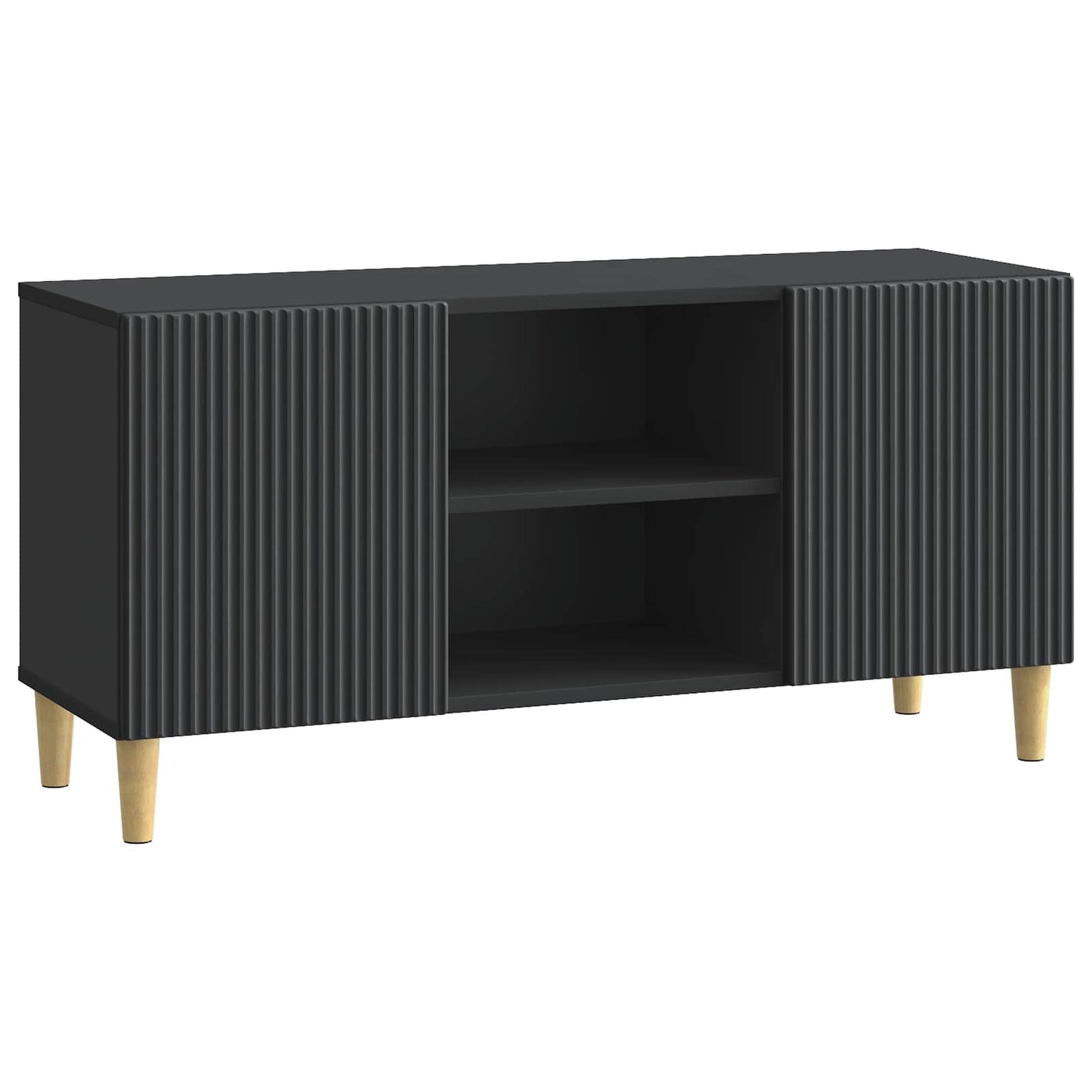TV-Schränk 102 x 34,5 x 50 cm Schwarz Holzwerkstoff