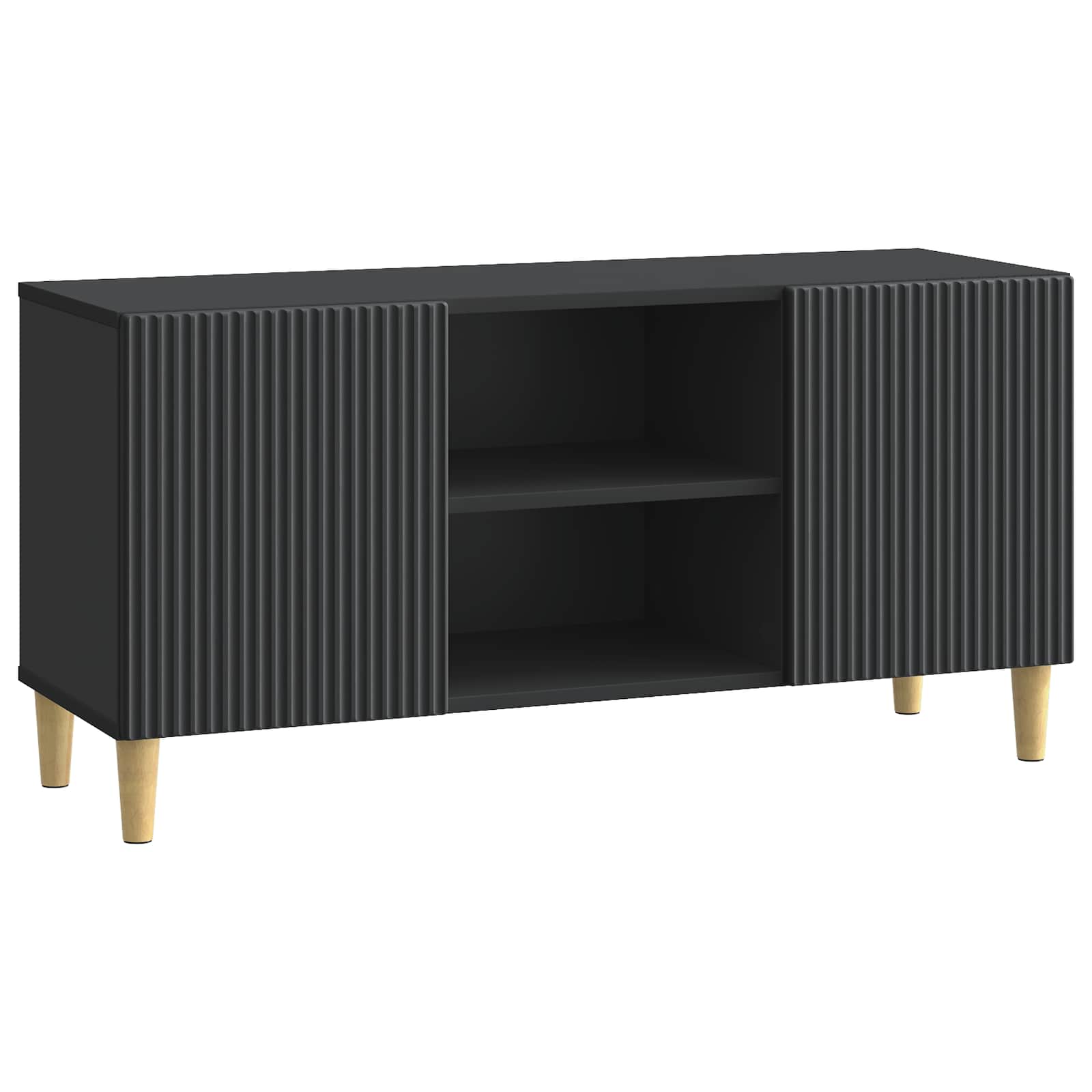 TV-Schränk 102 x 34,5 x 50 cm Schwarz Holzwerkstoff