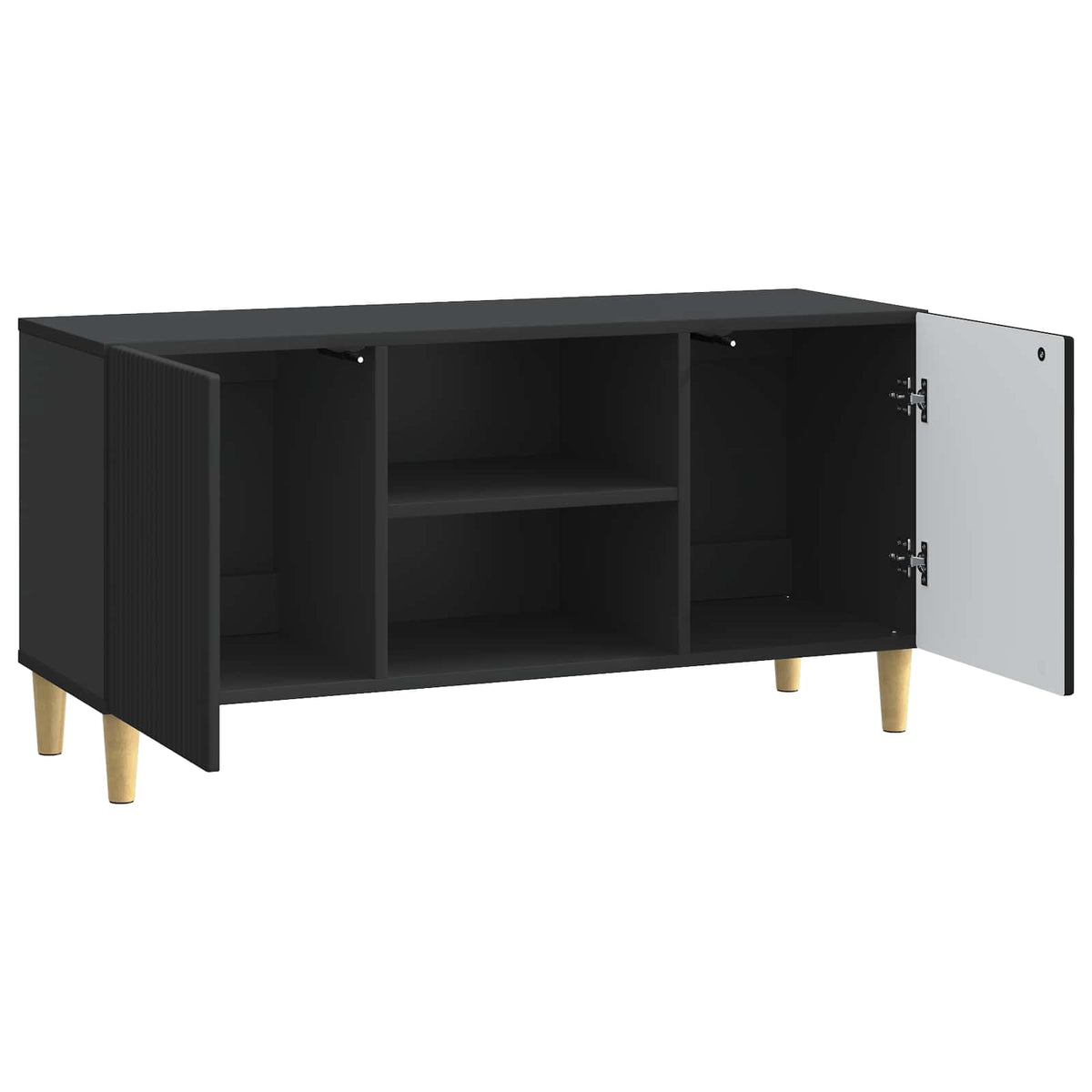 TV-Schränk 102 x 34,5 x 50 cm Schwarz Holzwerkstoff
