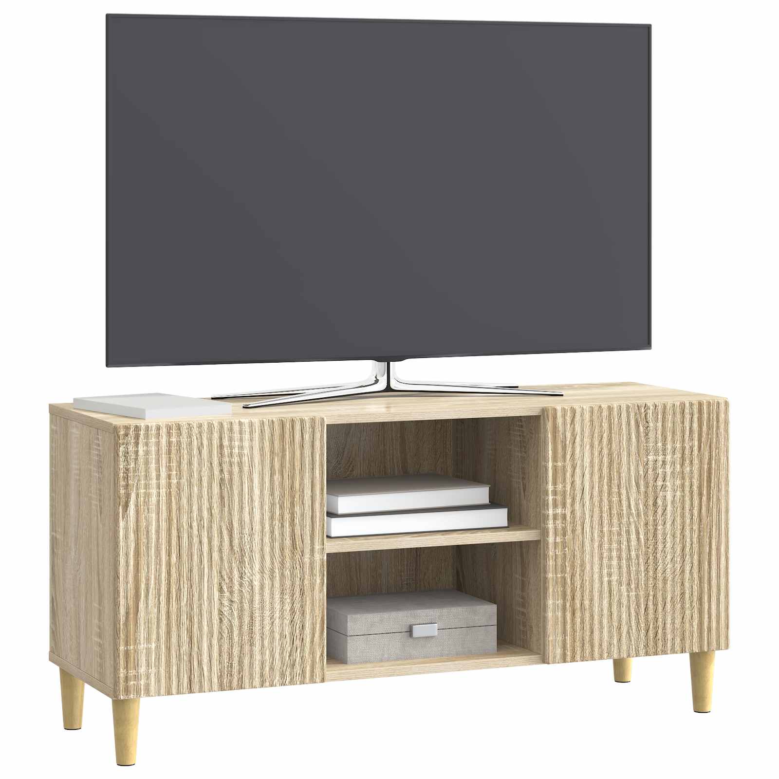 TV-Schränk 102 x 34,5 x 50 cm Sonoma-Eiche Holzwerkstoff