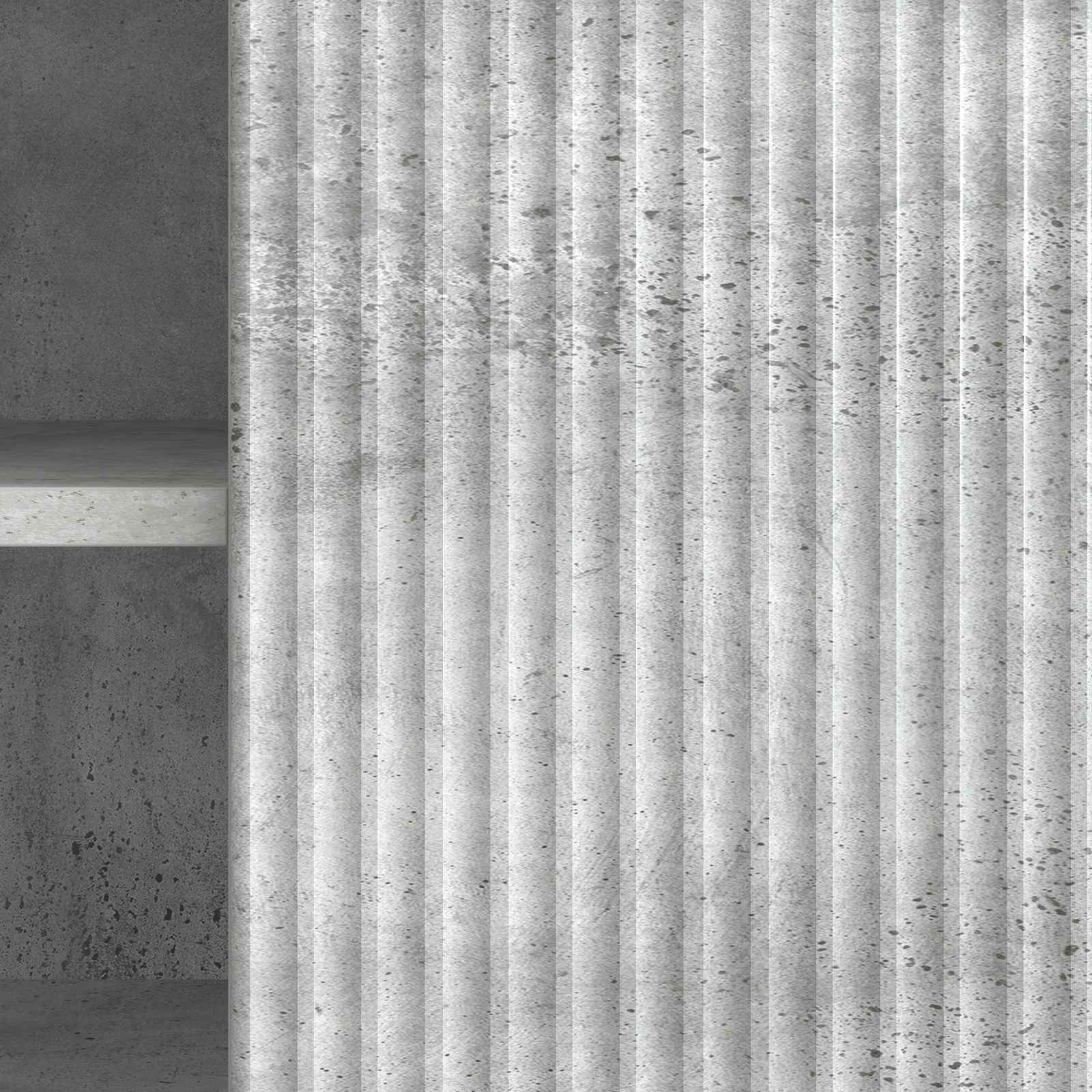 TV-Schränk 102 x 34,5 x 50 cm Betongrau Holzwerkstoff