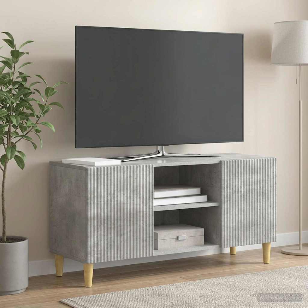 TV-Schränk 102 x 34,5 x 50 cm Betongrau Holzwerkstoff