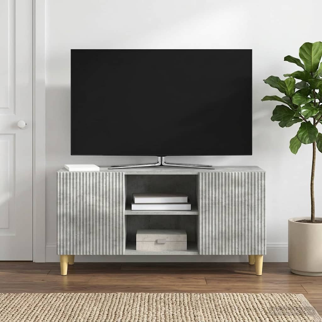 TV-Schränk 102 x 34,5 x 50 cm Betongrau Holzwerkstoff