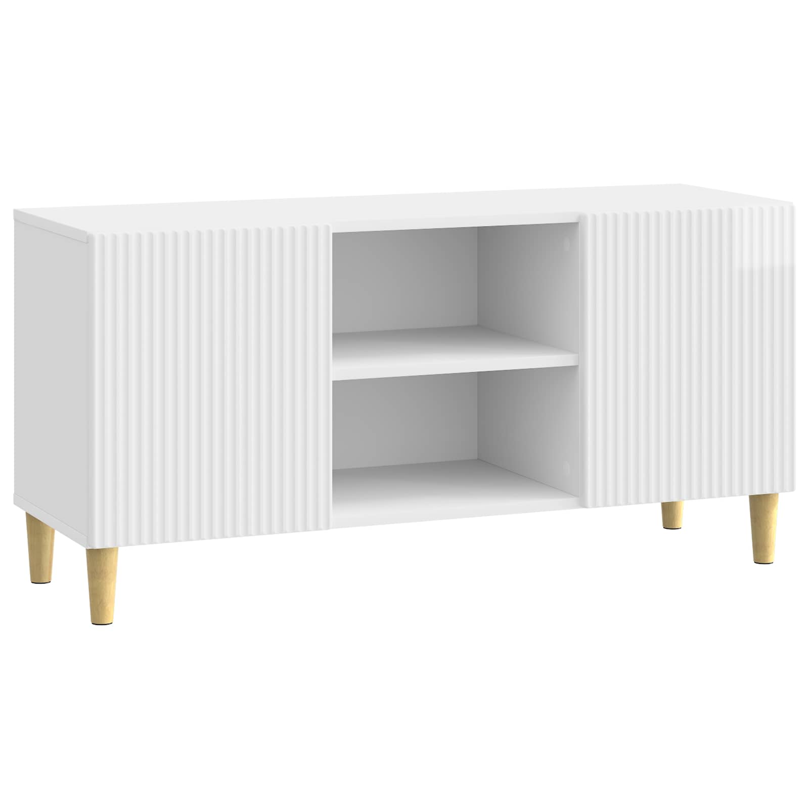TV-Schränk 102 x 34,5 x 50 cm Hochglanz Weiß Holzwerkstoff