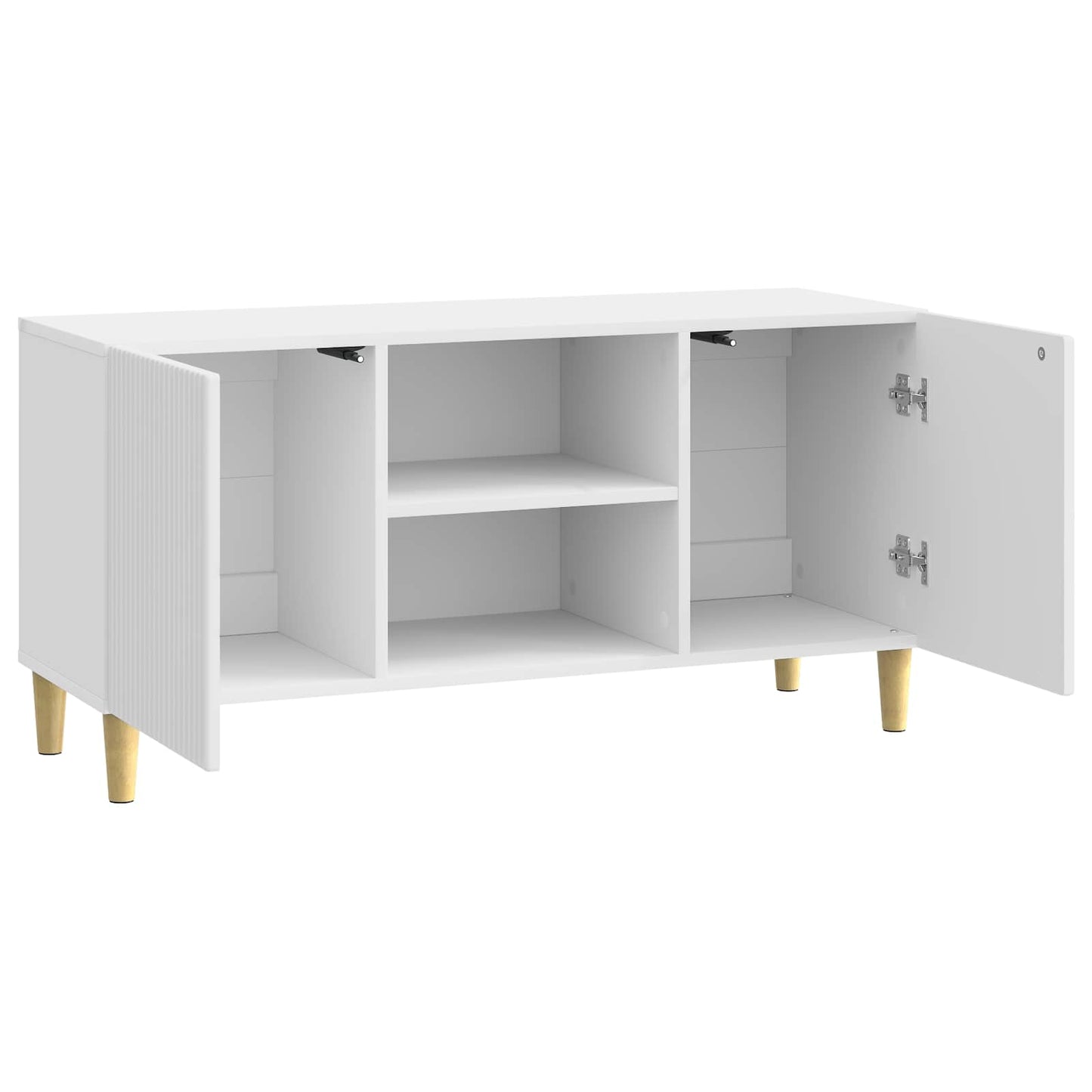 TV-Schränk 102 x 34,5 x 50 cm Hochglanz Weiß Holzwerkstoff