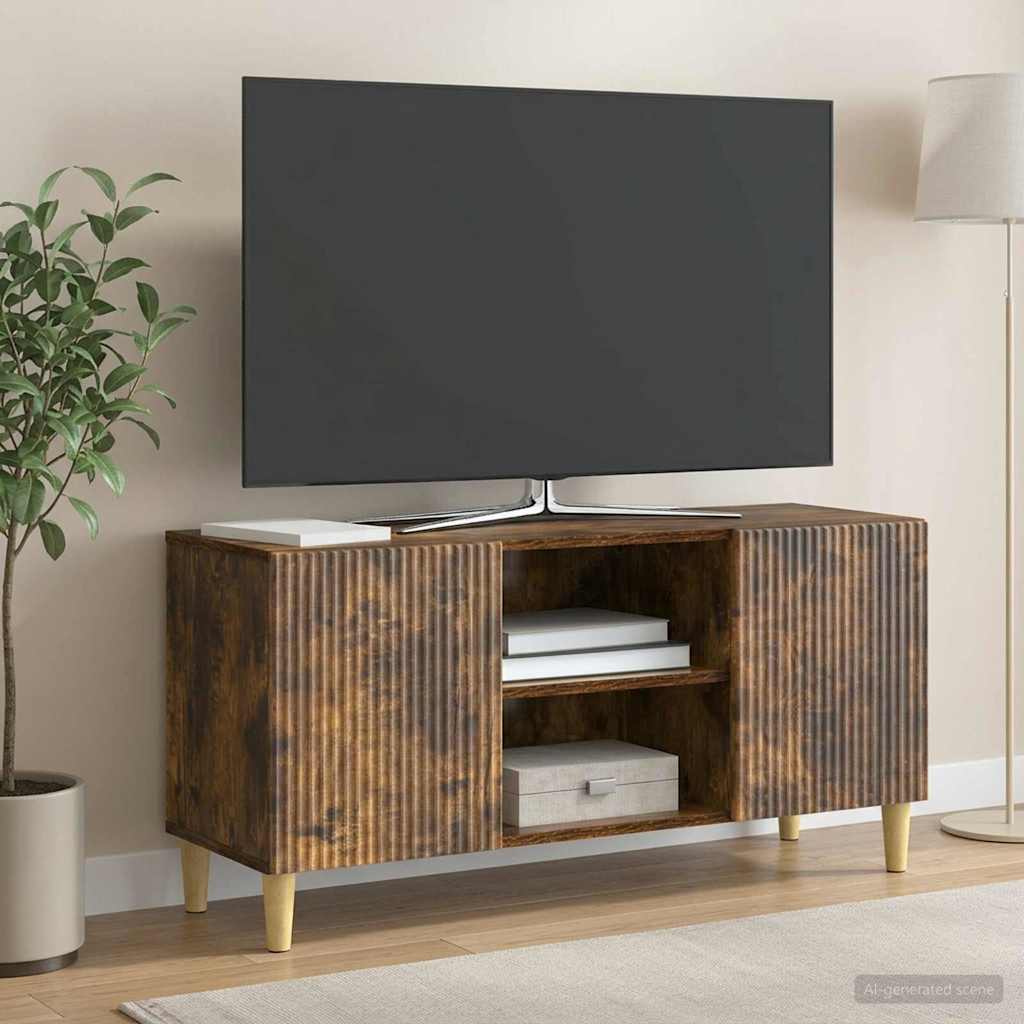 TV-Schränk 102 x 34,5 x 50 cm Räuchereiche Holzwerkstoff