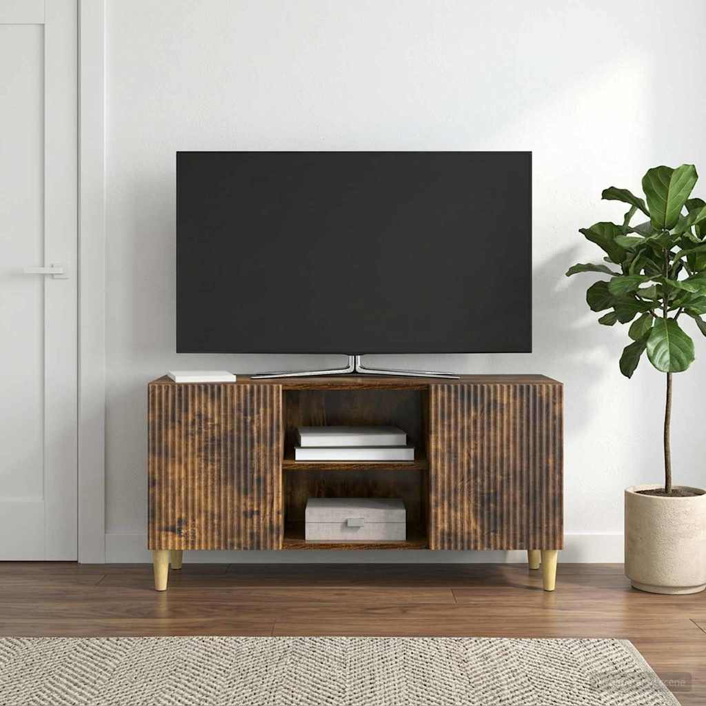 TV-Schränk 102 x 34,5 x 50 cm Räuchereiche Holzwerkstoff