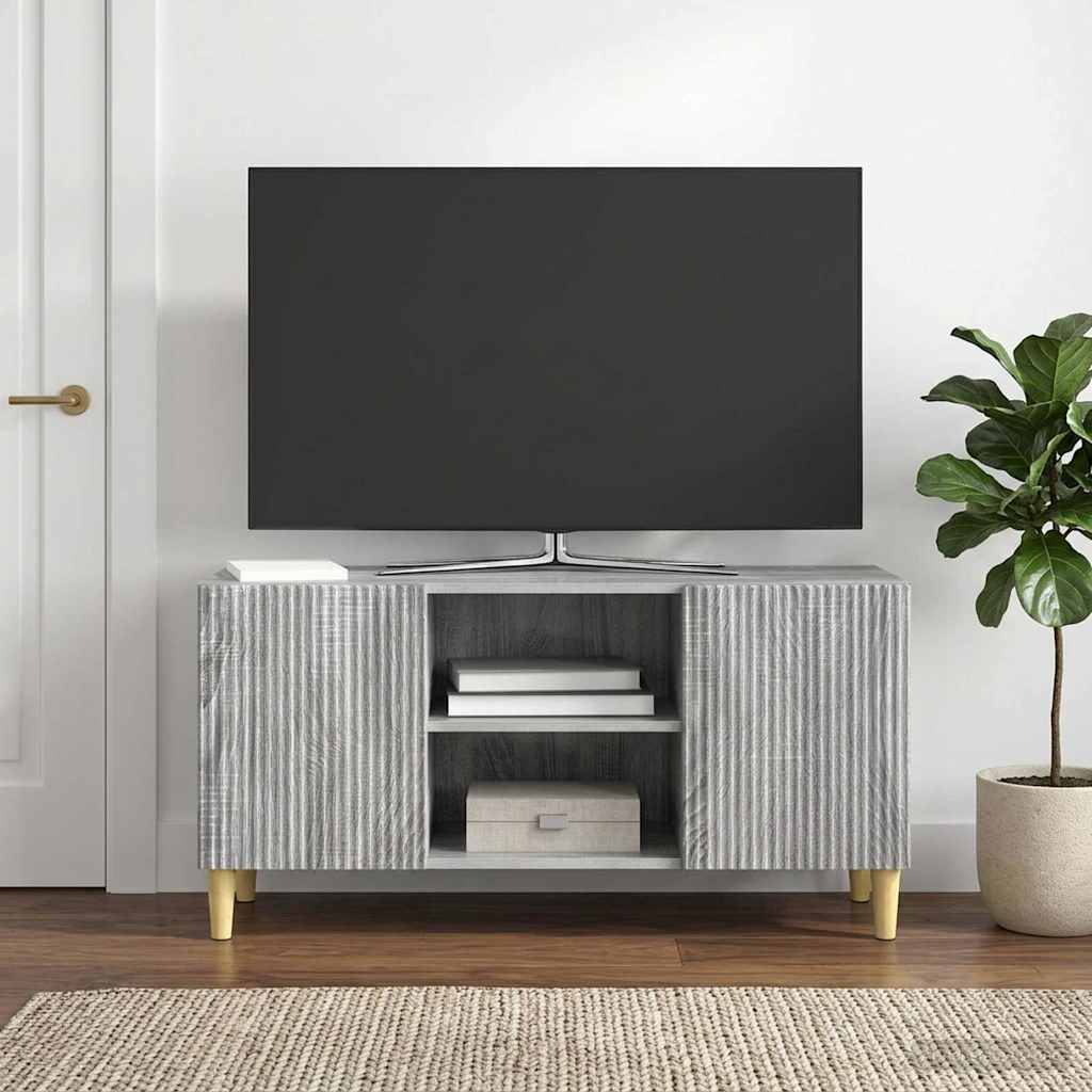 TV-Schränk 102 x 34,5 x 50 cm Sonoma-Grau Holzwerkstoff