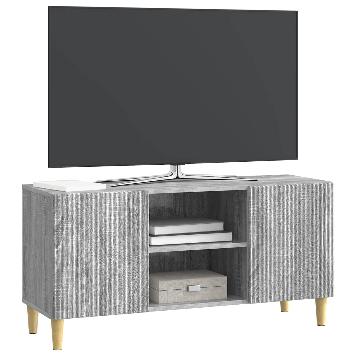 TV-Schränk 102 x 34,5 x 50 cm Sonoma-Grau Holzwerkstoff