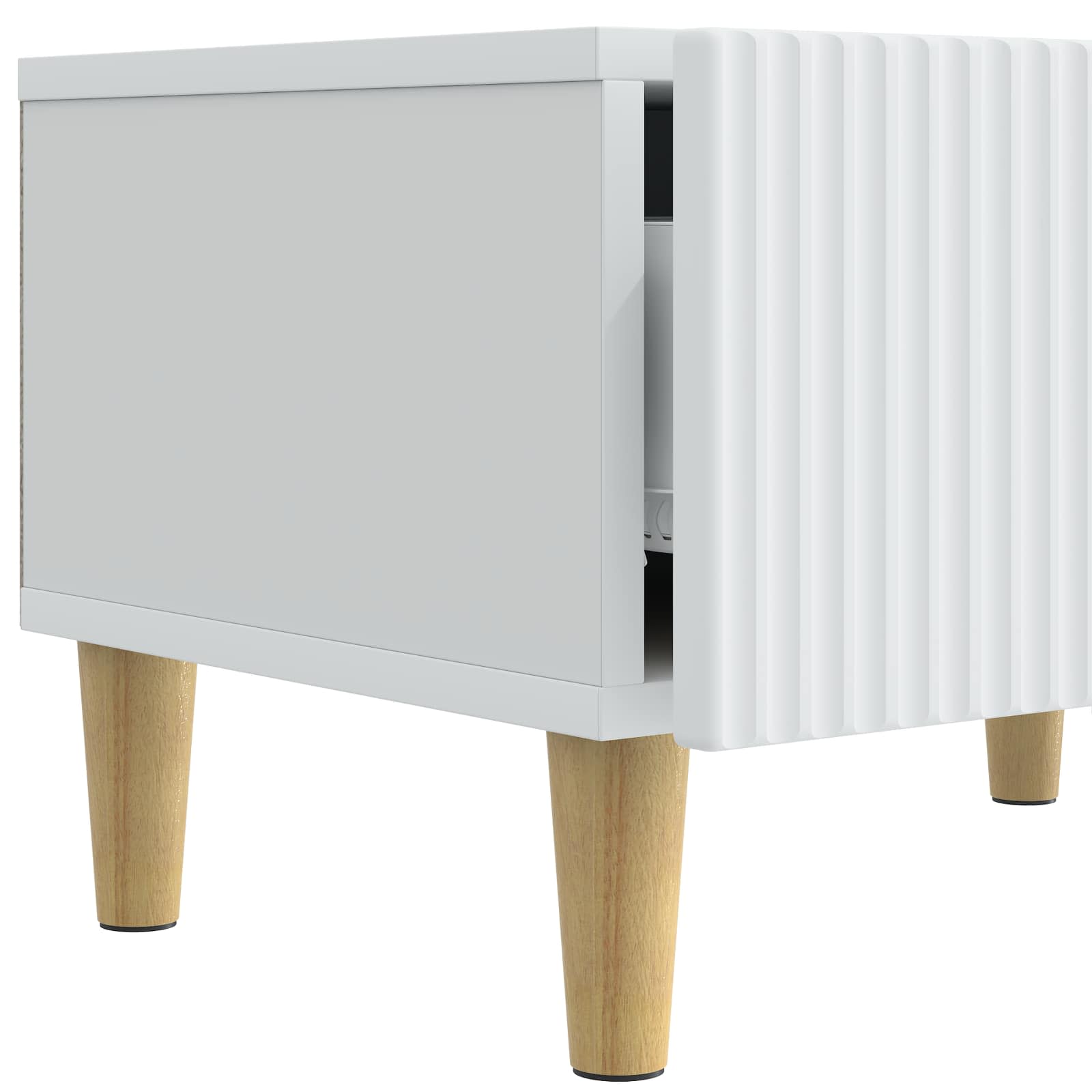 TV-Schränk mit Schubladen Weiß 147 x 34,5 x 30 cm Holzwerkstoff