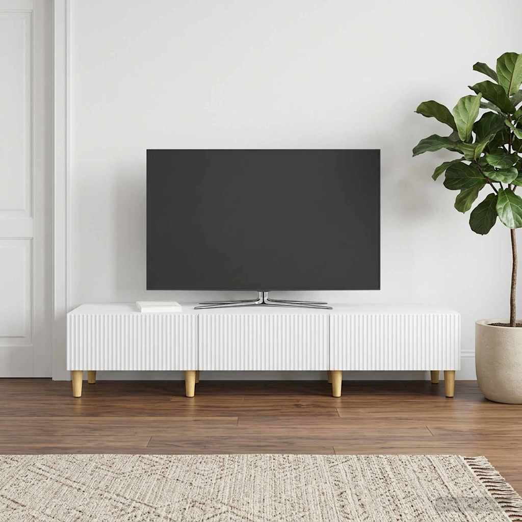TV-Schränk mit Schubladen Weiß 147 x 34,5 x 30 cm Holzwerkstoff
