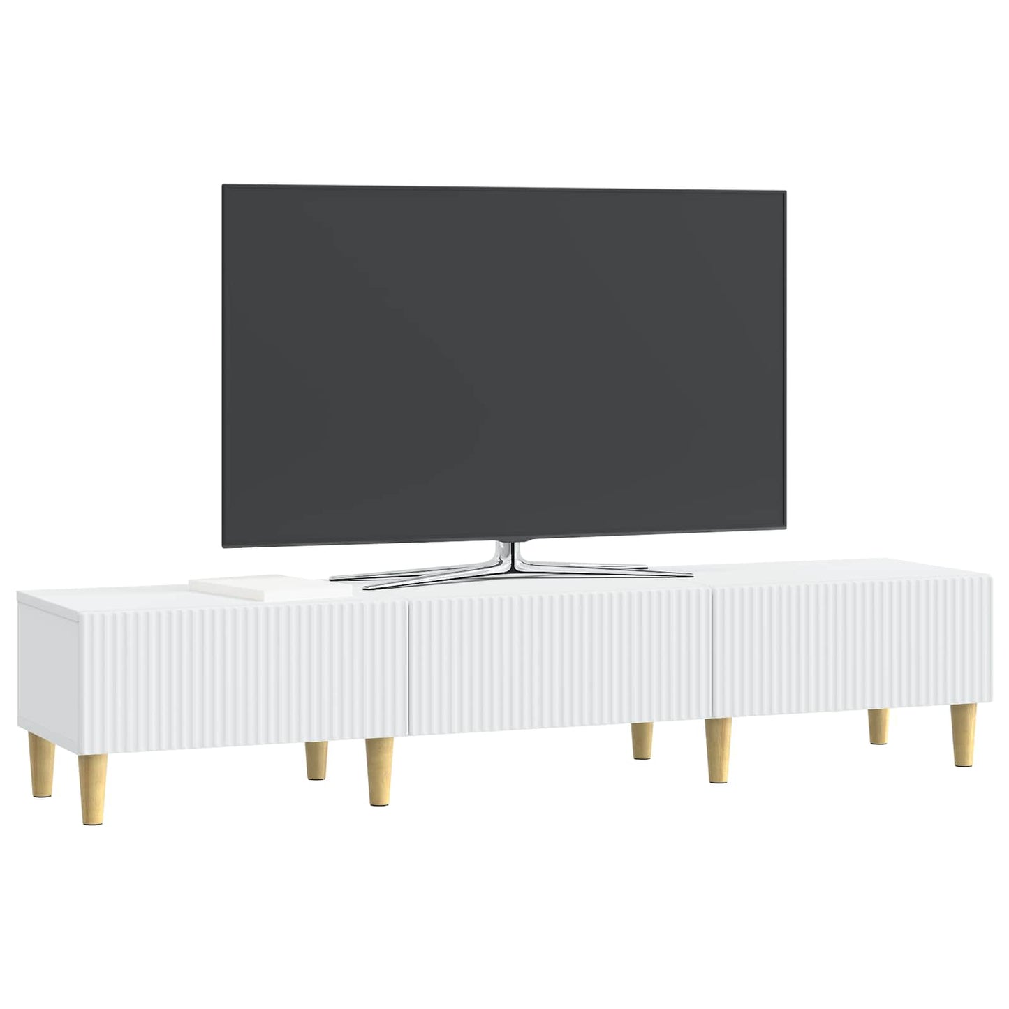 TV-Schränk mit Schubladen Weiß 147 x 34,5 x 30 cm Holzwerkstoff