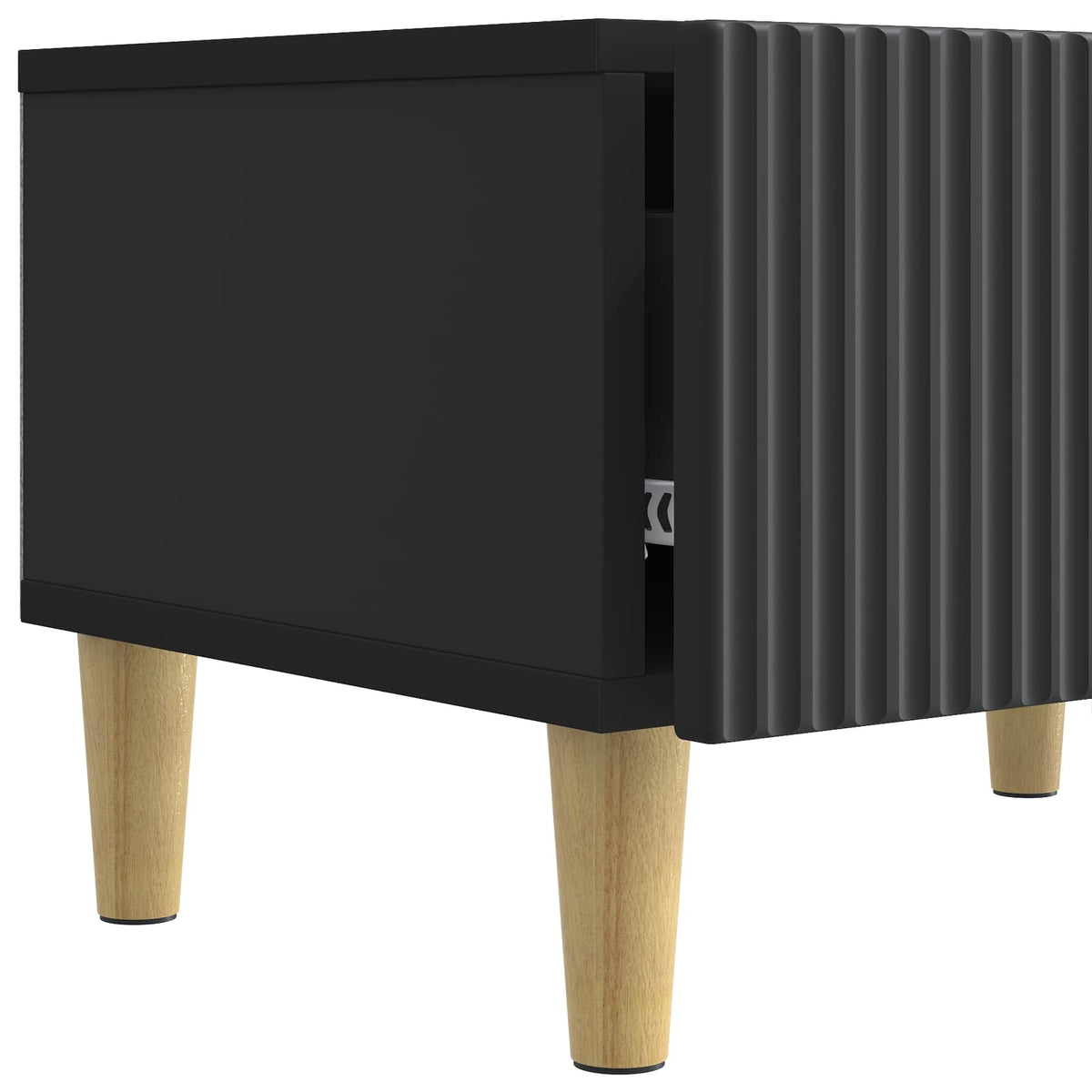TV-Schränk 147 x 34,5 x 30 cm Schwarz Holzwerkstoff